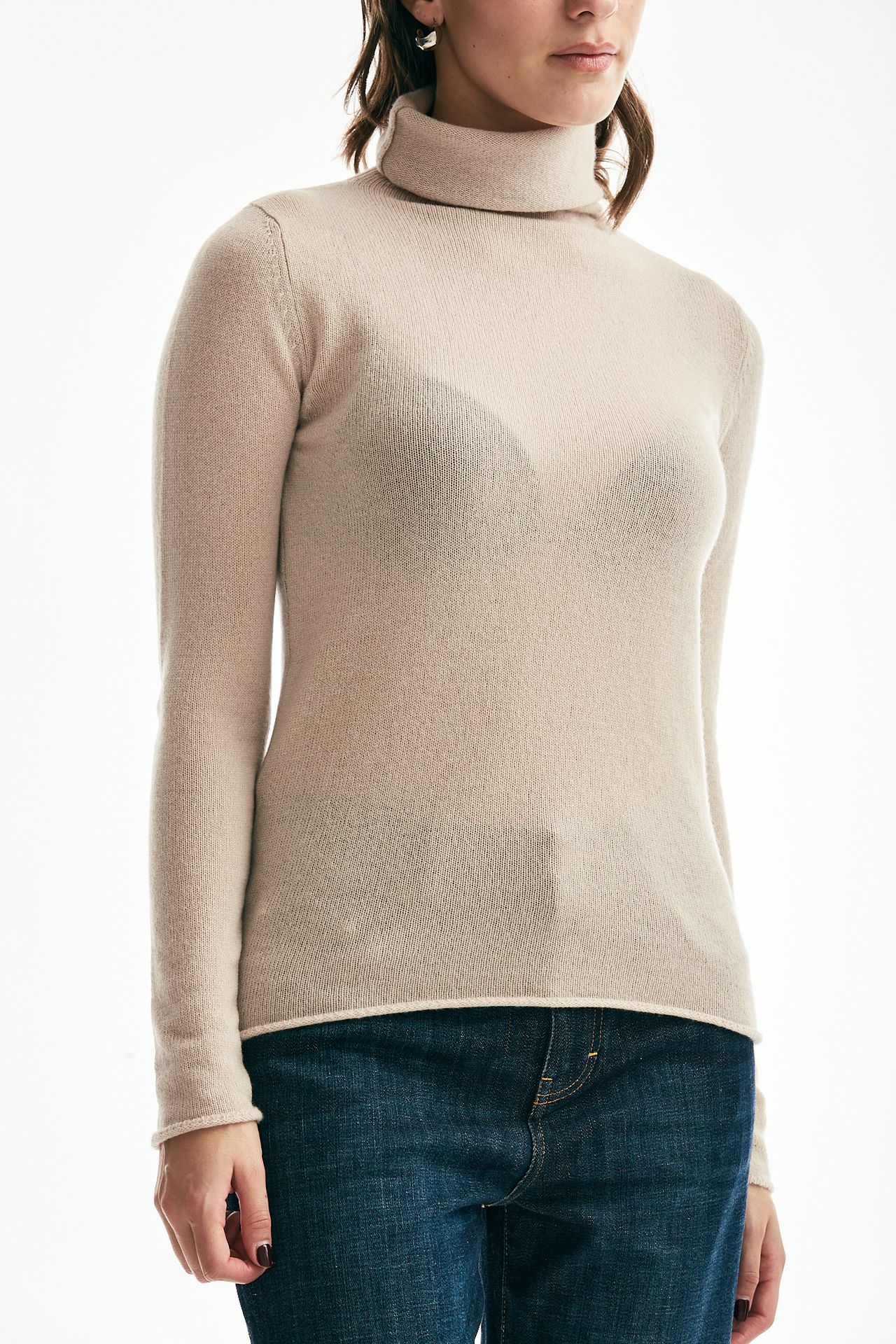 Maglia in cachemire beige