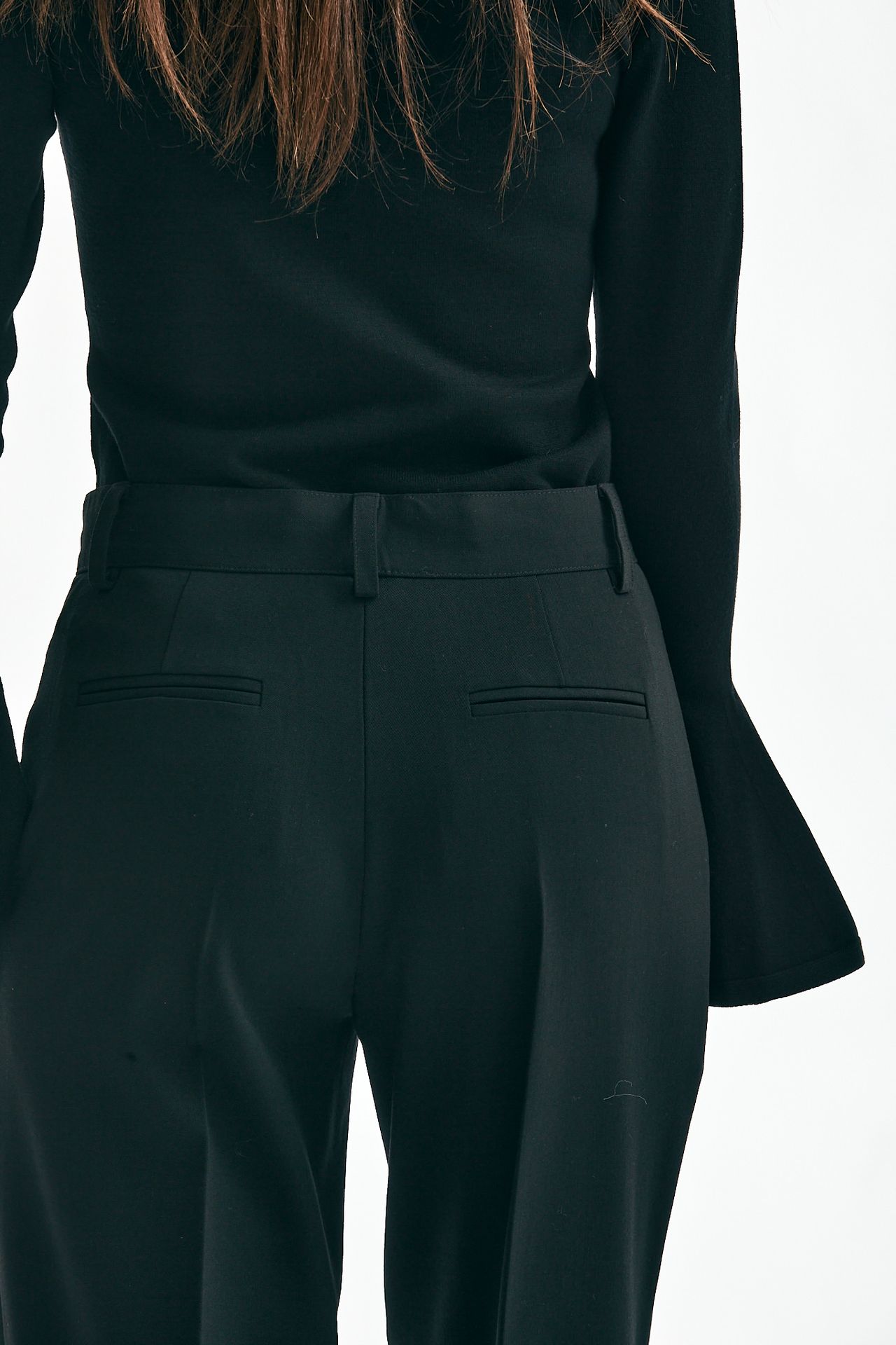 Pantalone con vita asimmetrica nero