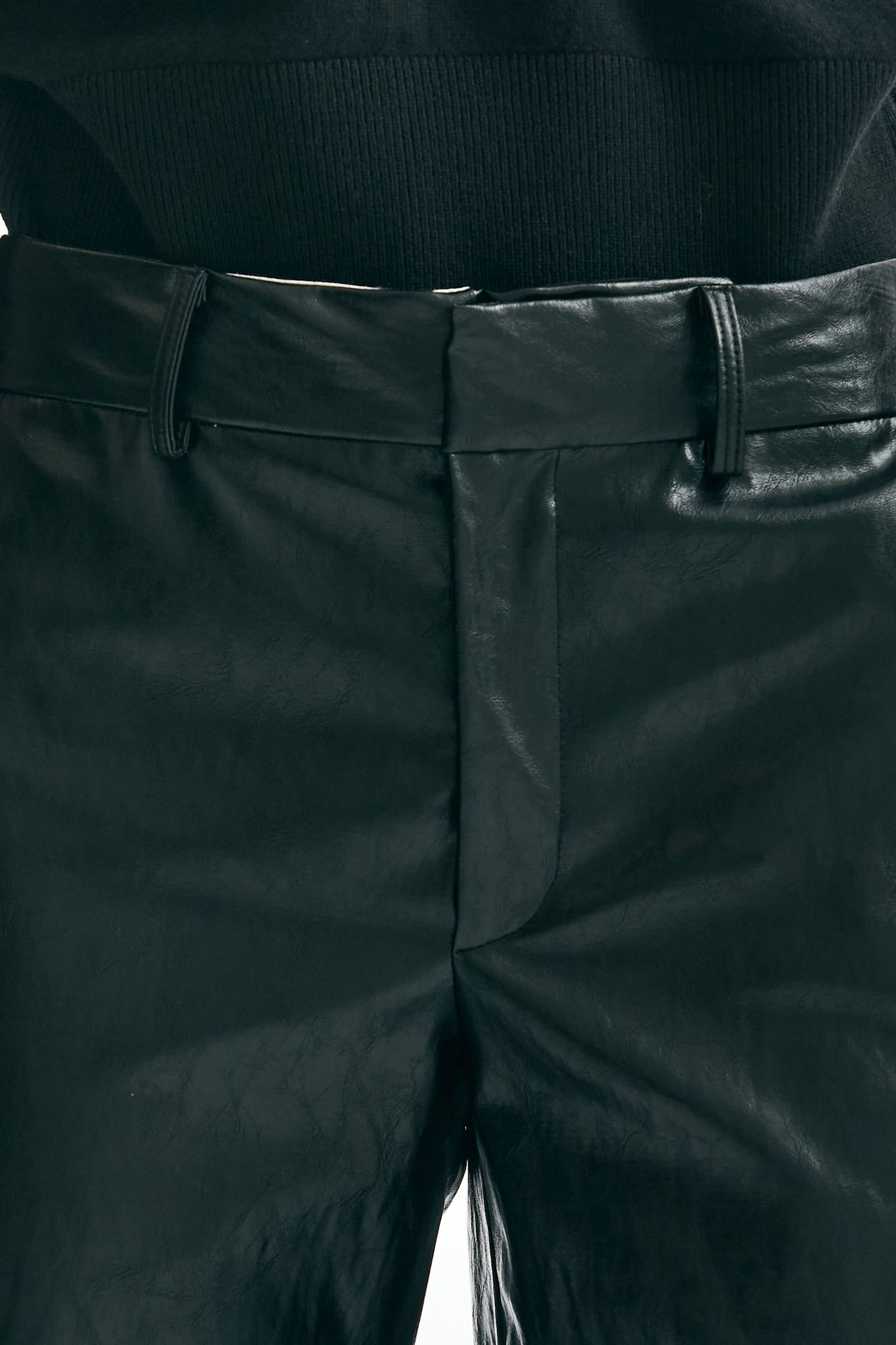 Pantalone in eco-pelle nero