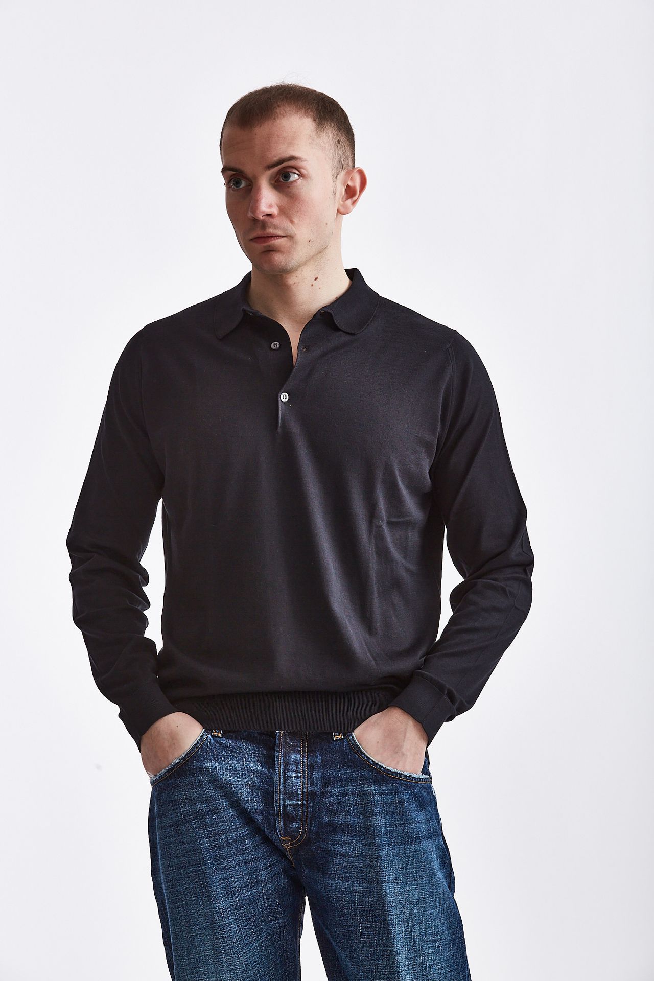 Polo BRADWELL in cotone nero 