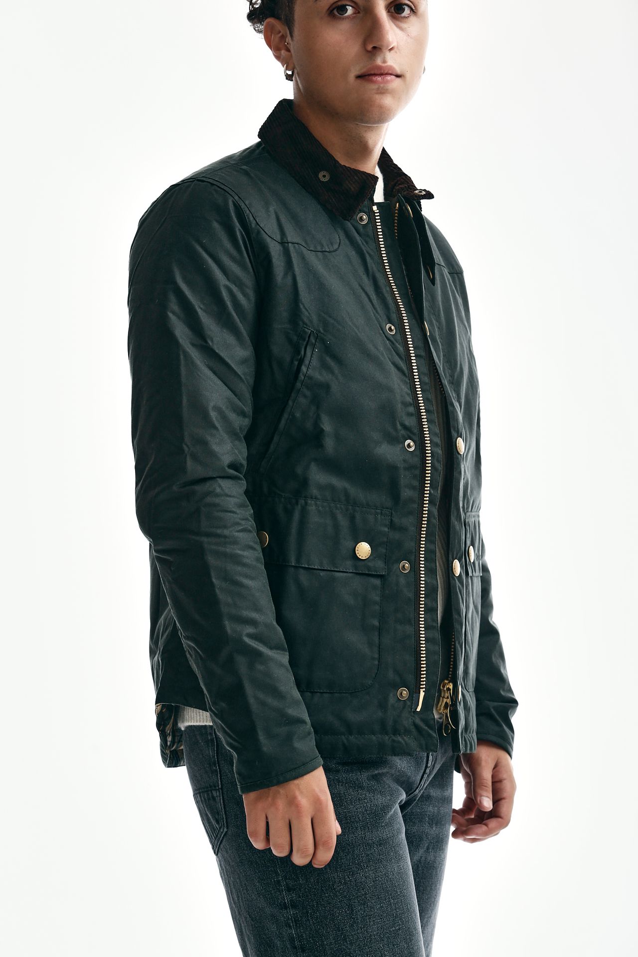 Giubbino REELIN WAX JACKET in cotone cerato