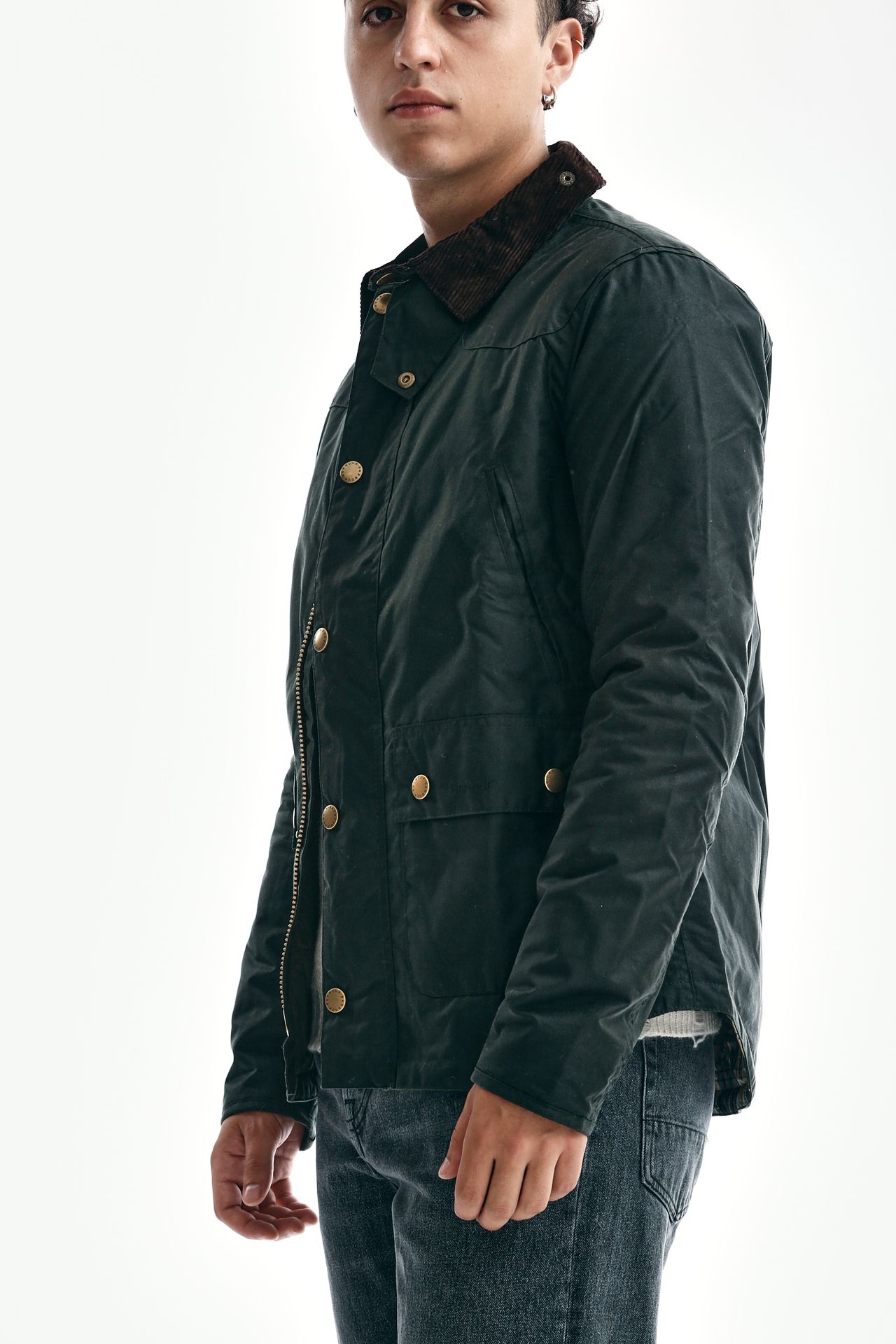 Giubbino REELIN WAX JACKET in cotone cerato