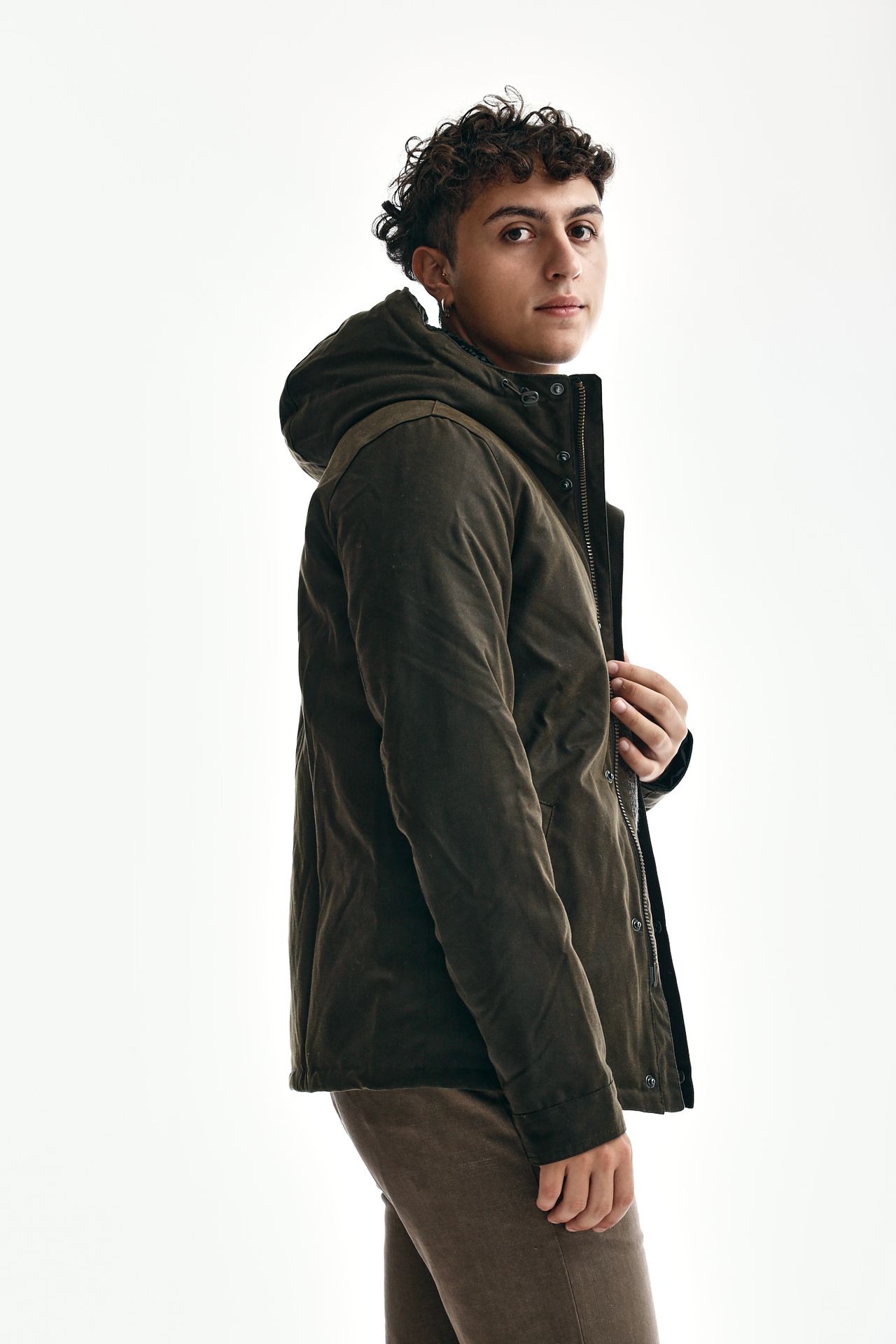 Giubbino KEVLAR WAX JACKET cerato olive