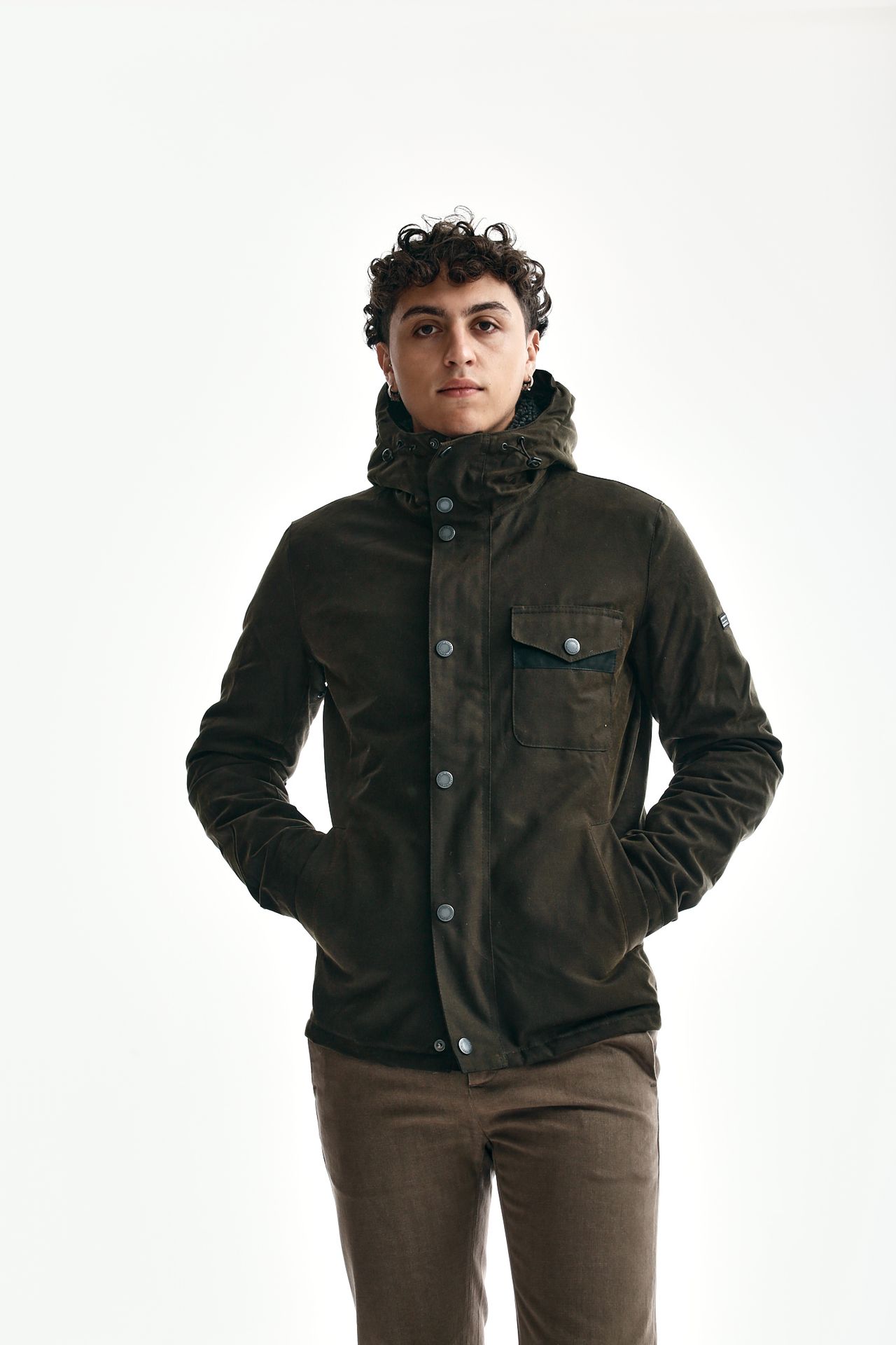 Giubbino KEVLAR WAX JACKET cerato olive