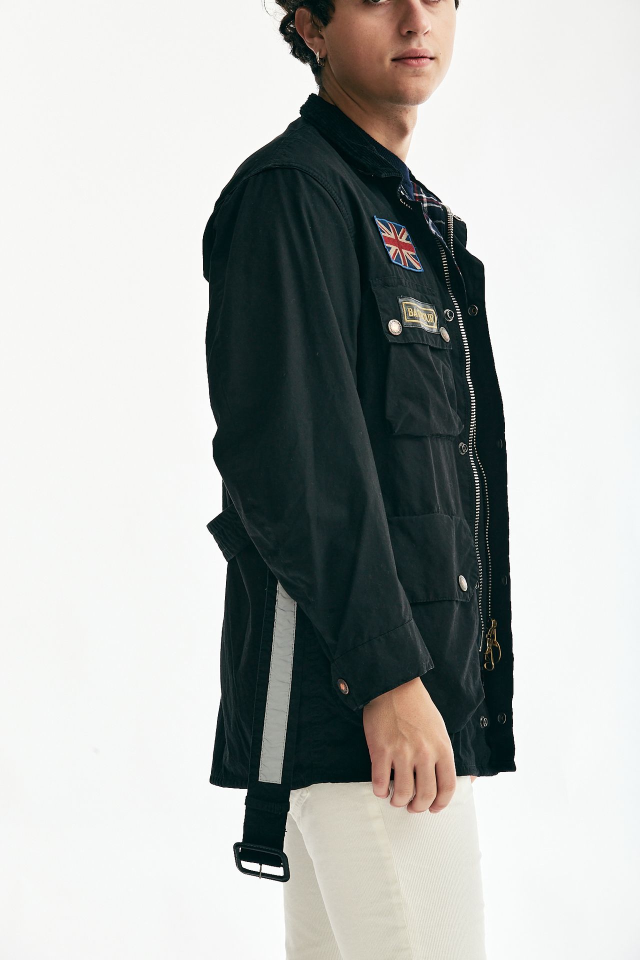 Field jacket BARBOUR INTERNATIONAL in cotone cerato nero