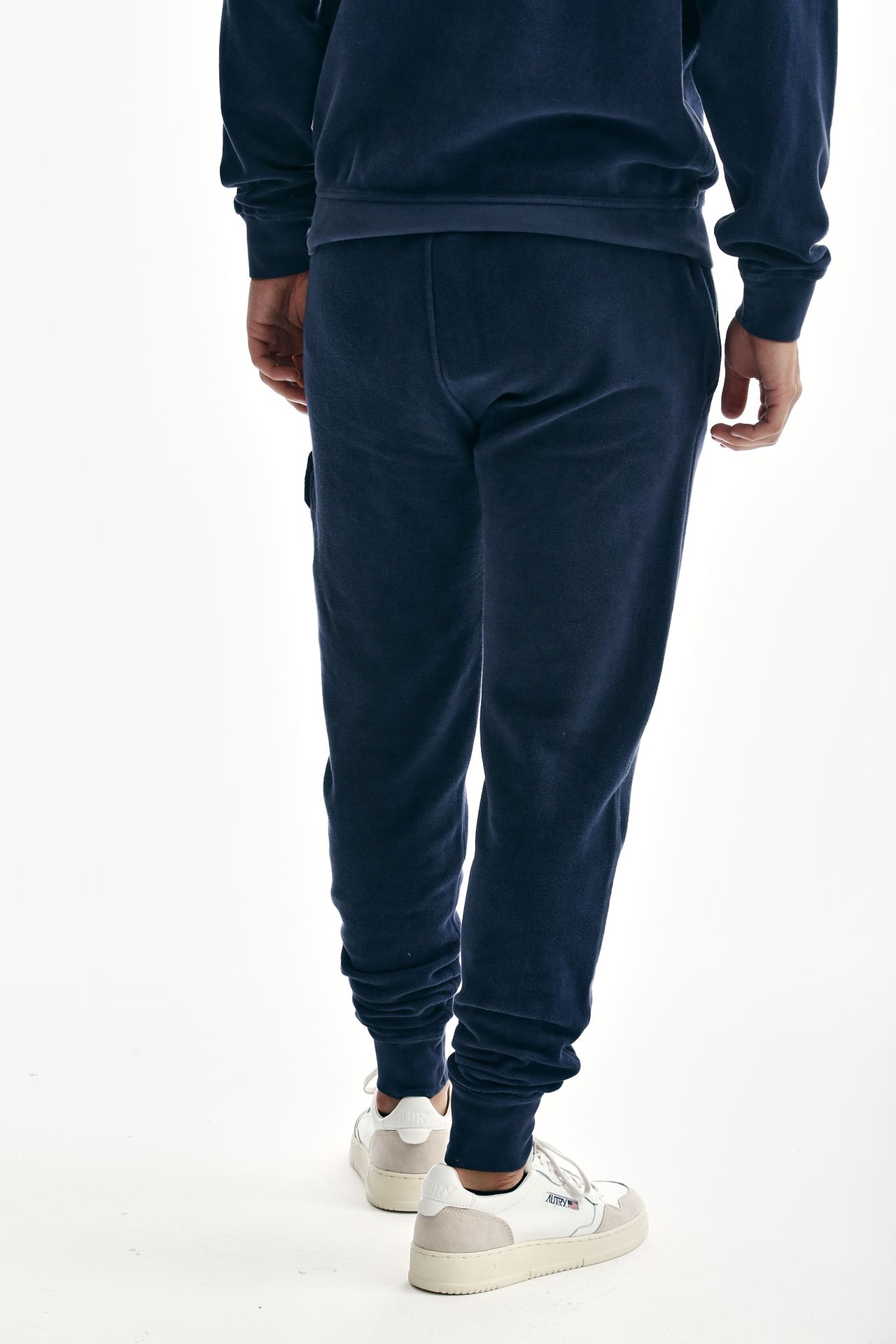 Pantalone jogging REVERSE BRUSHED & EMERIZED blu