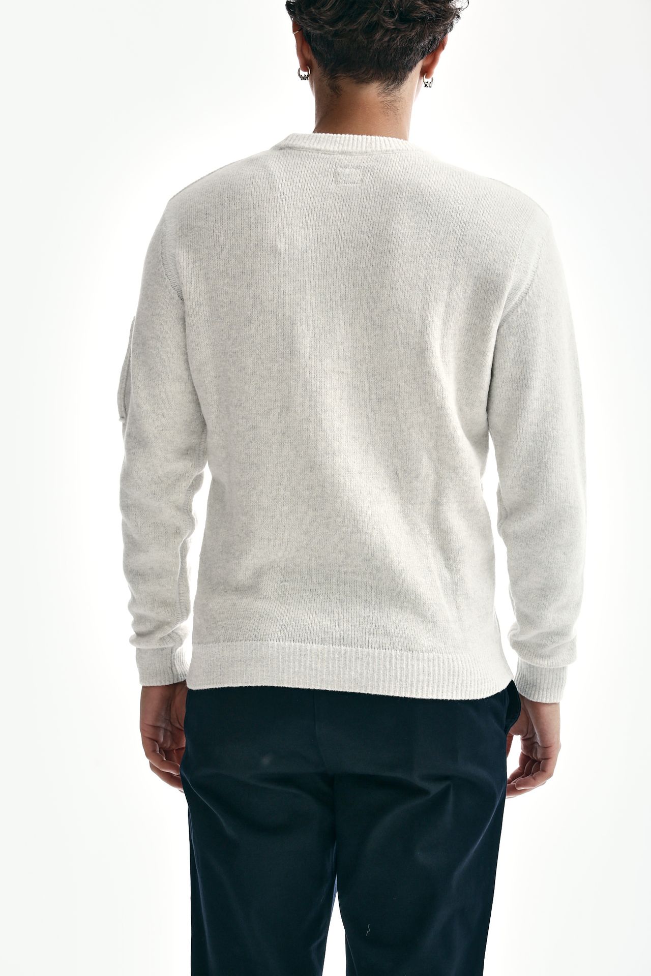 Maglia girocollo FLEECE KNIT ghiaccio