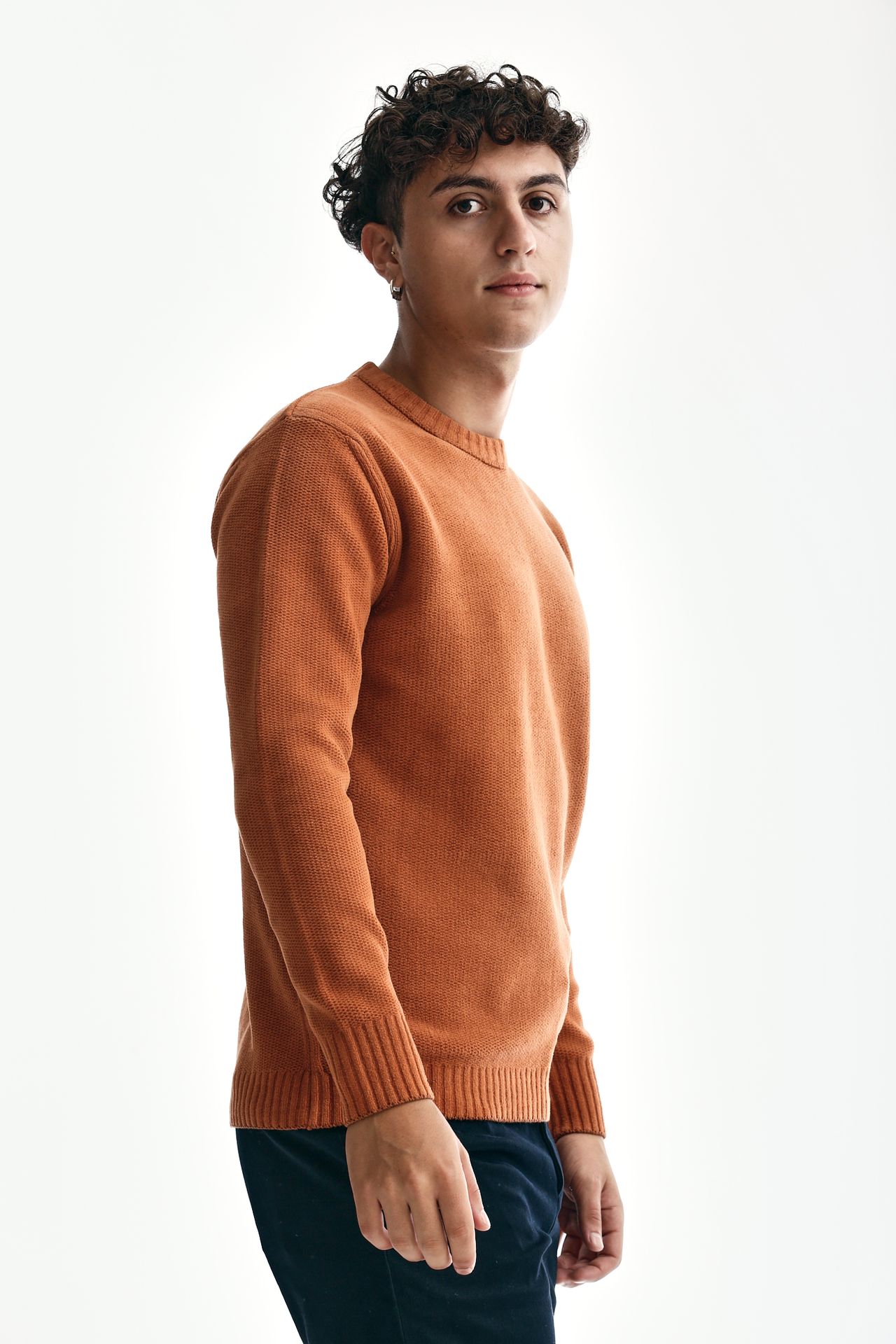 Maglia CHENILLE COTTON KNIT arancione