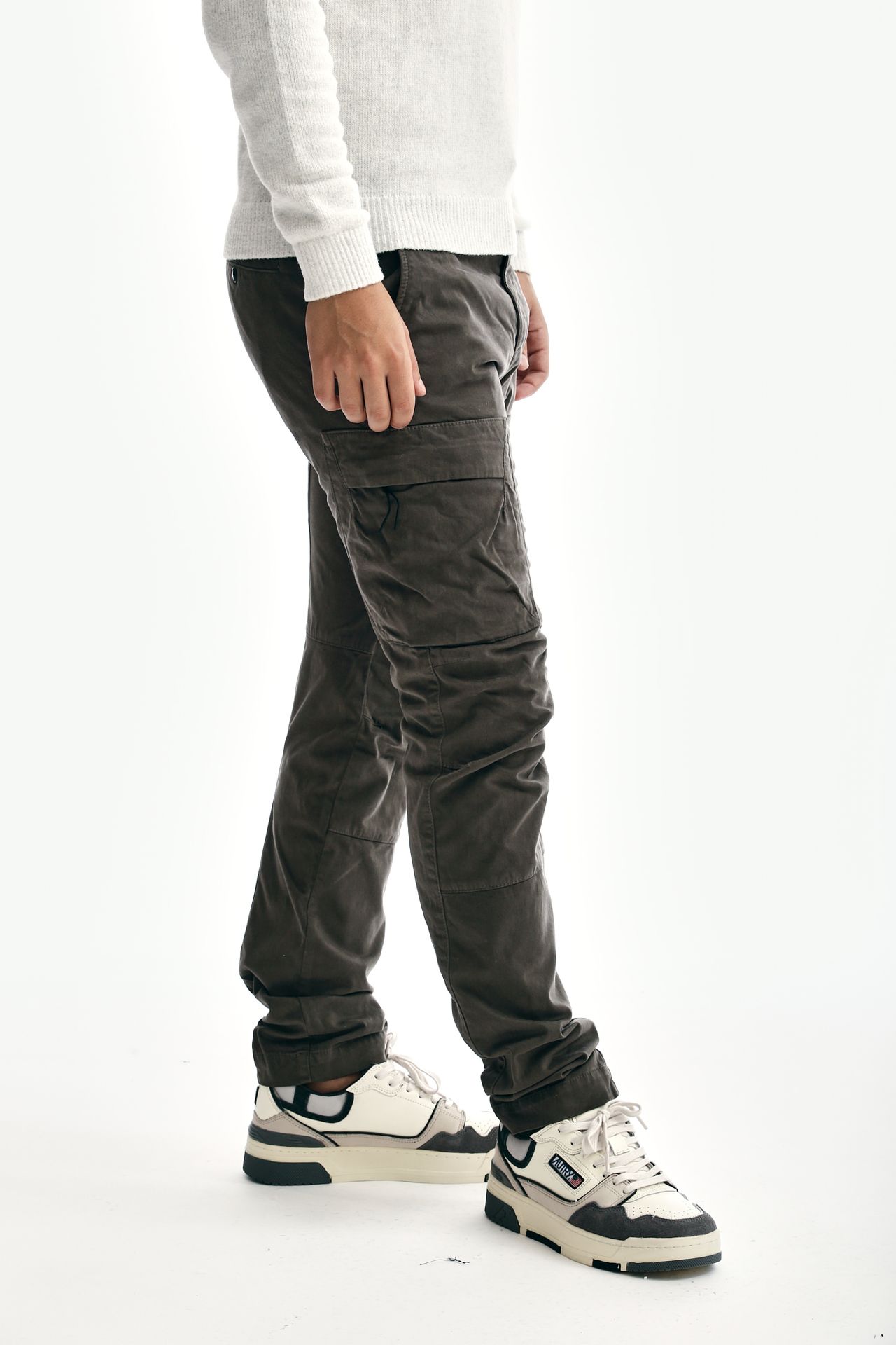 Pantalone cargo STRETCH SATEEN ERGONOMIC oliva