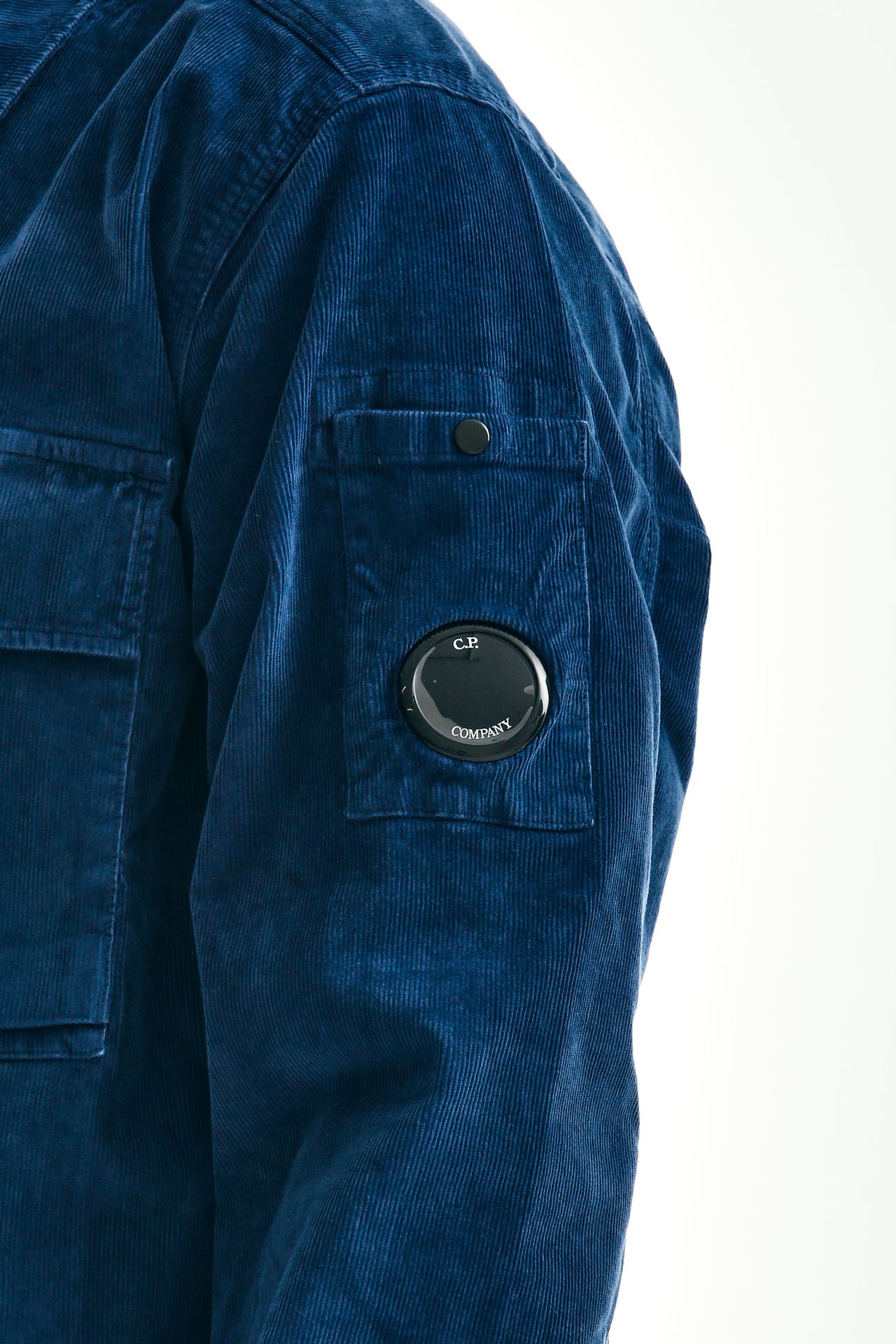 Overshirt CORDUROY BUTTONED UTILITY blu