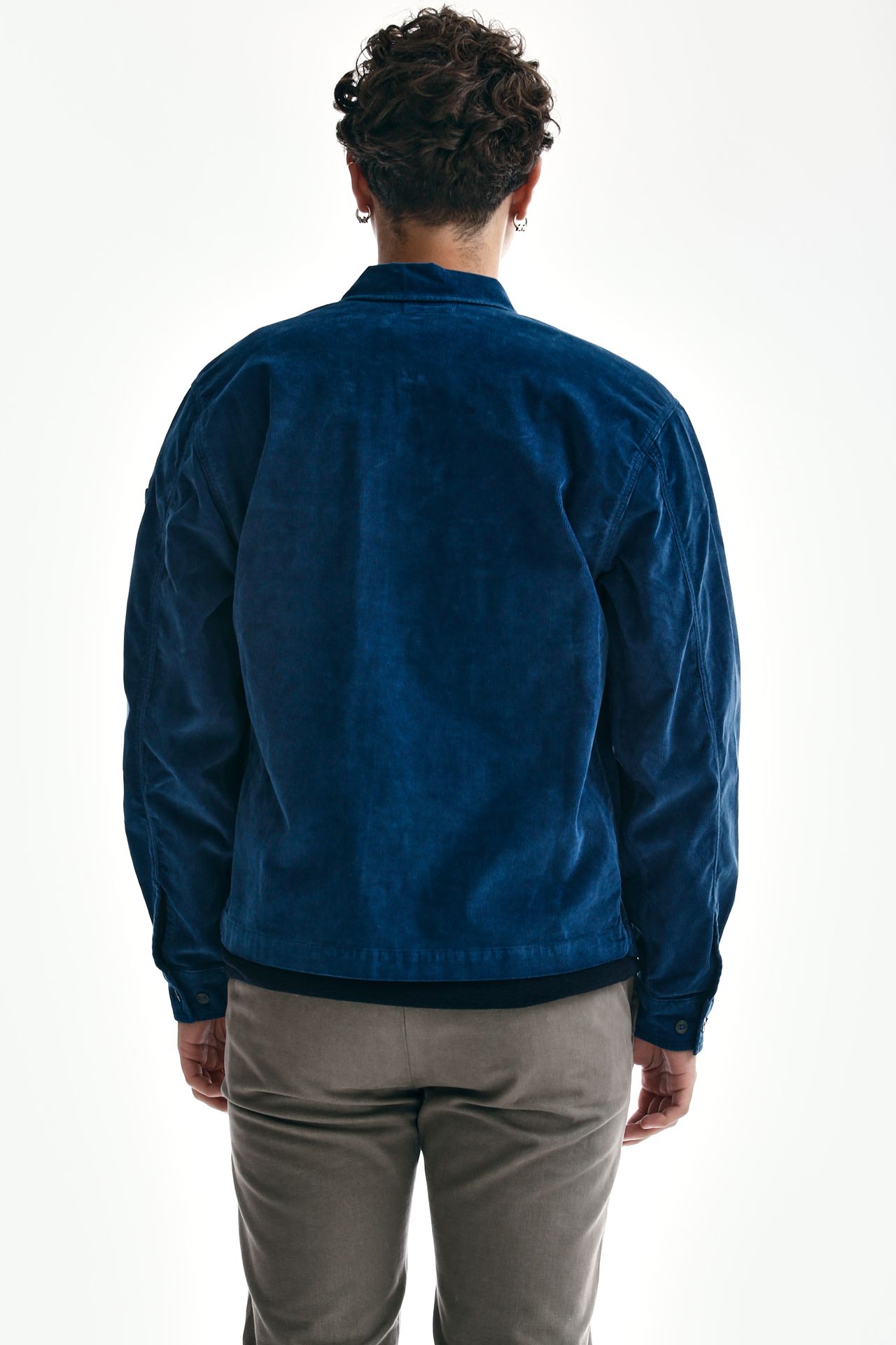 Overshirt CORDUROY BUTTONED UTILITY blu