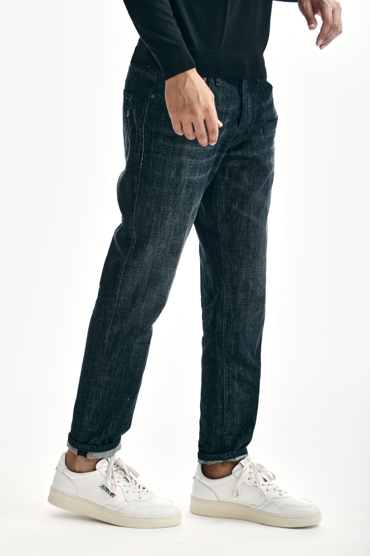 Jeans BRIGHTON in cotone grigio scuro