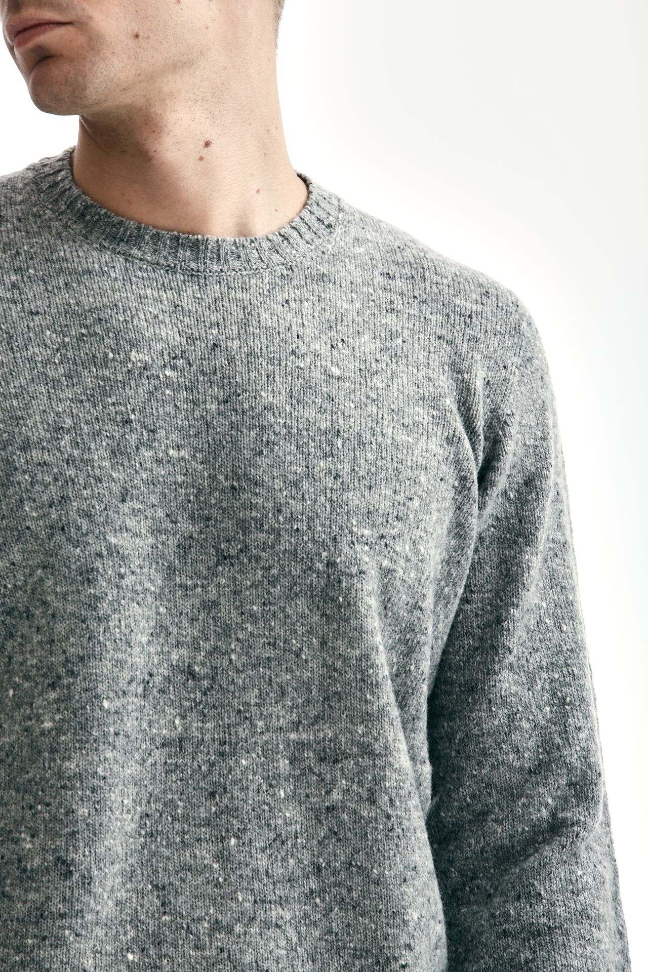 Maglia misto cashmere grigio chiaro