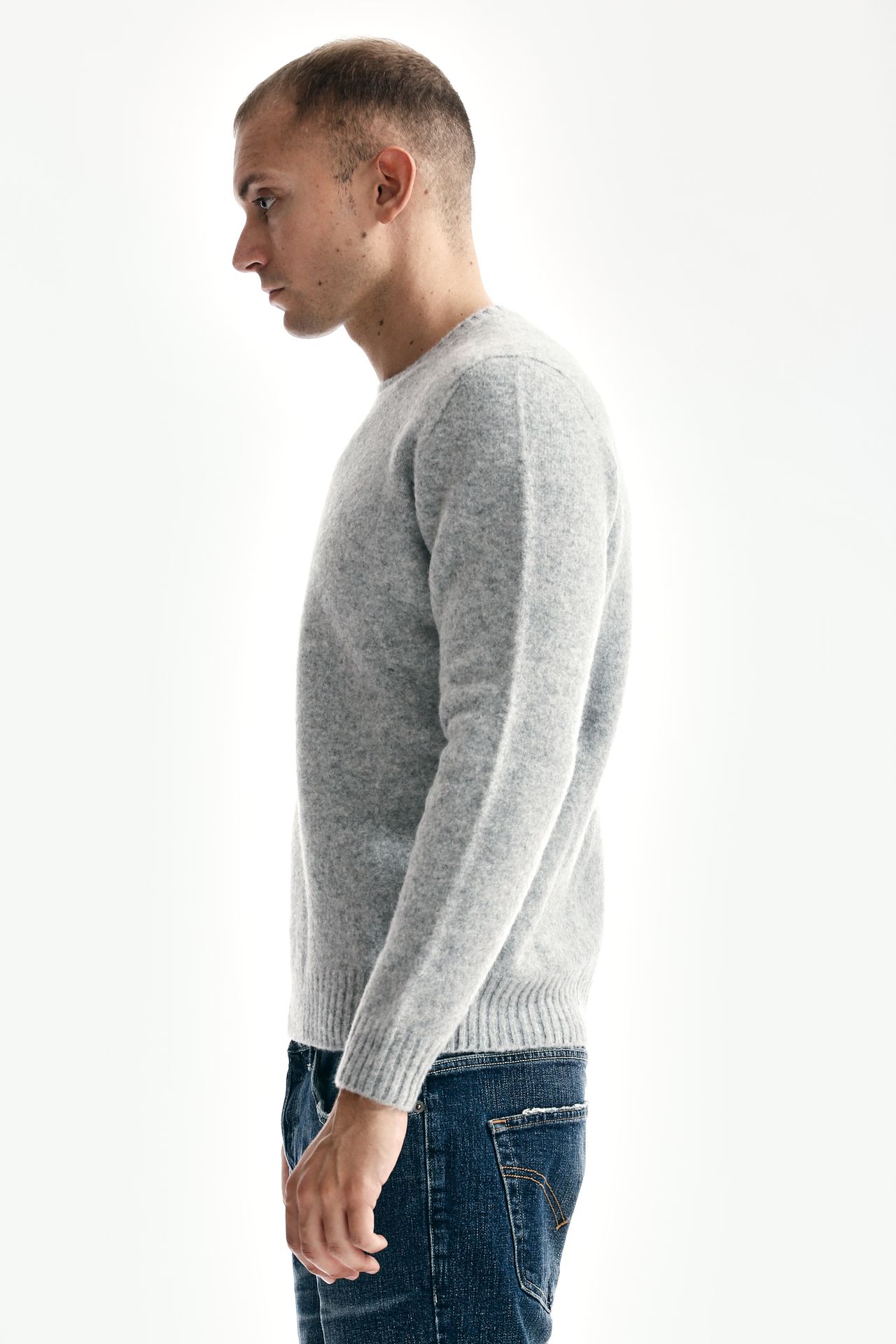 Maglia in lambswool grigio chiaro