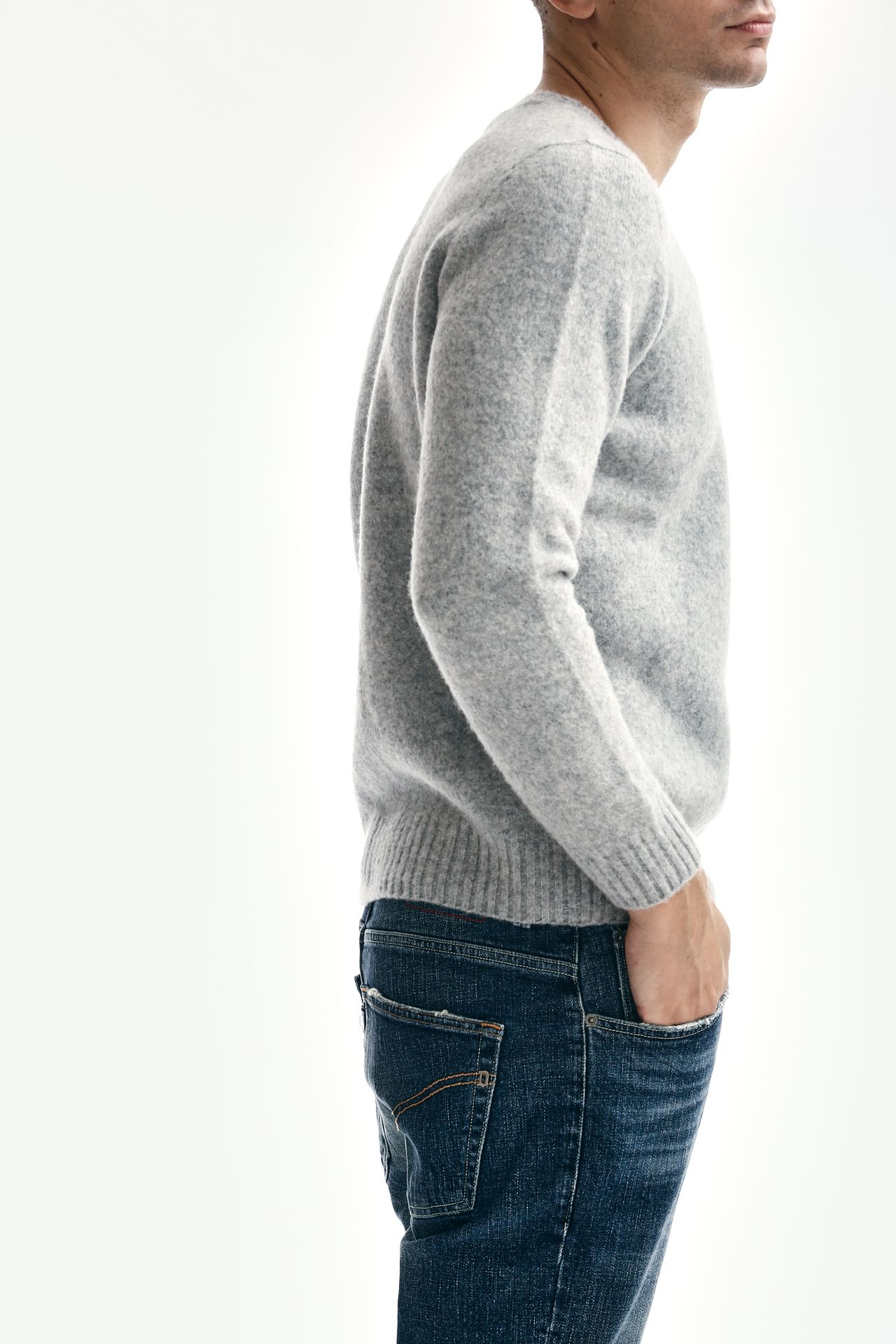 Maglia in lambswool grigio chiaro