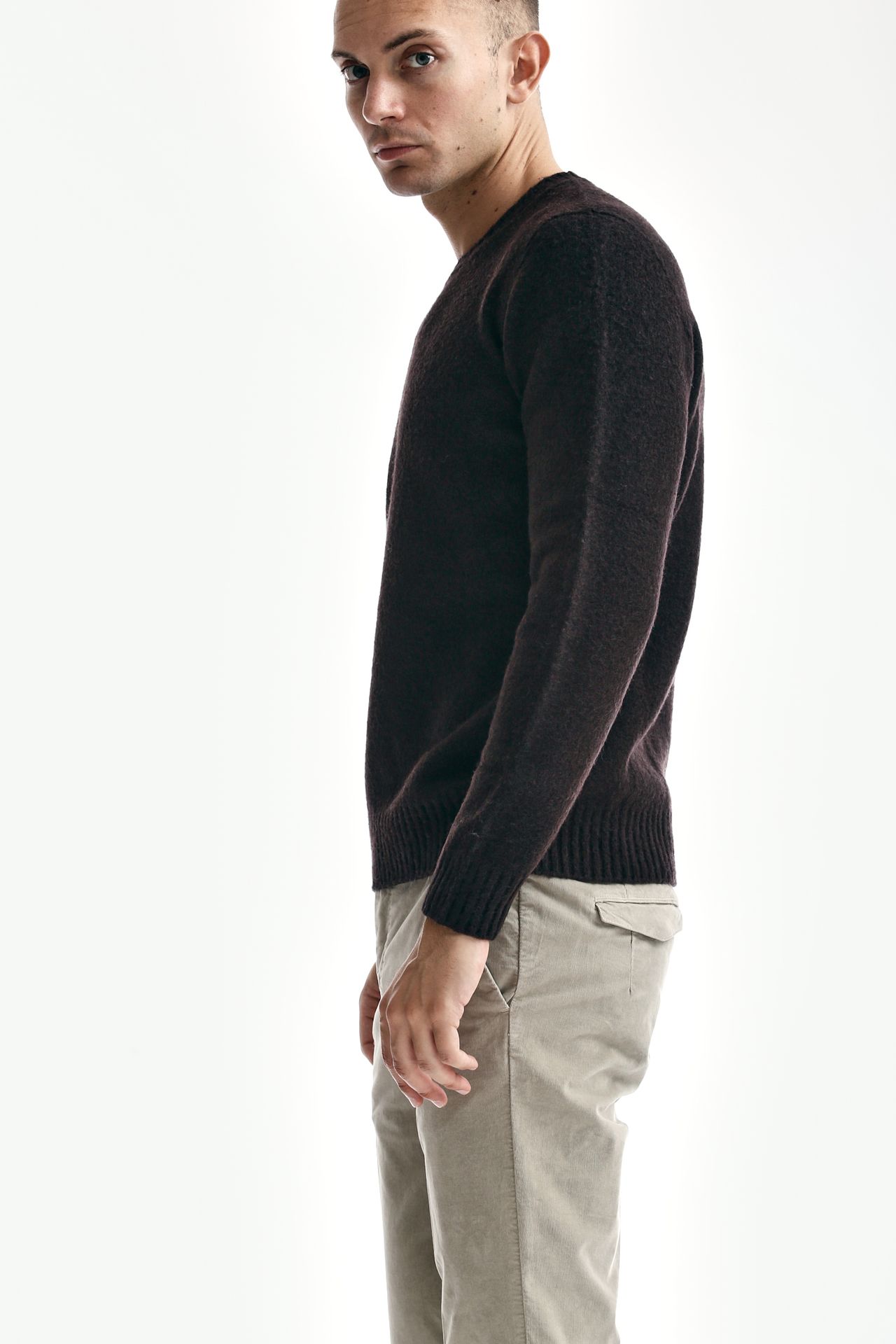 Maglia in lambswool marrone