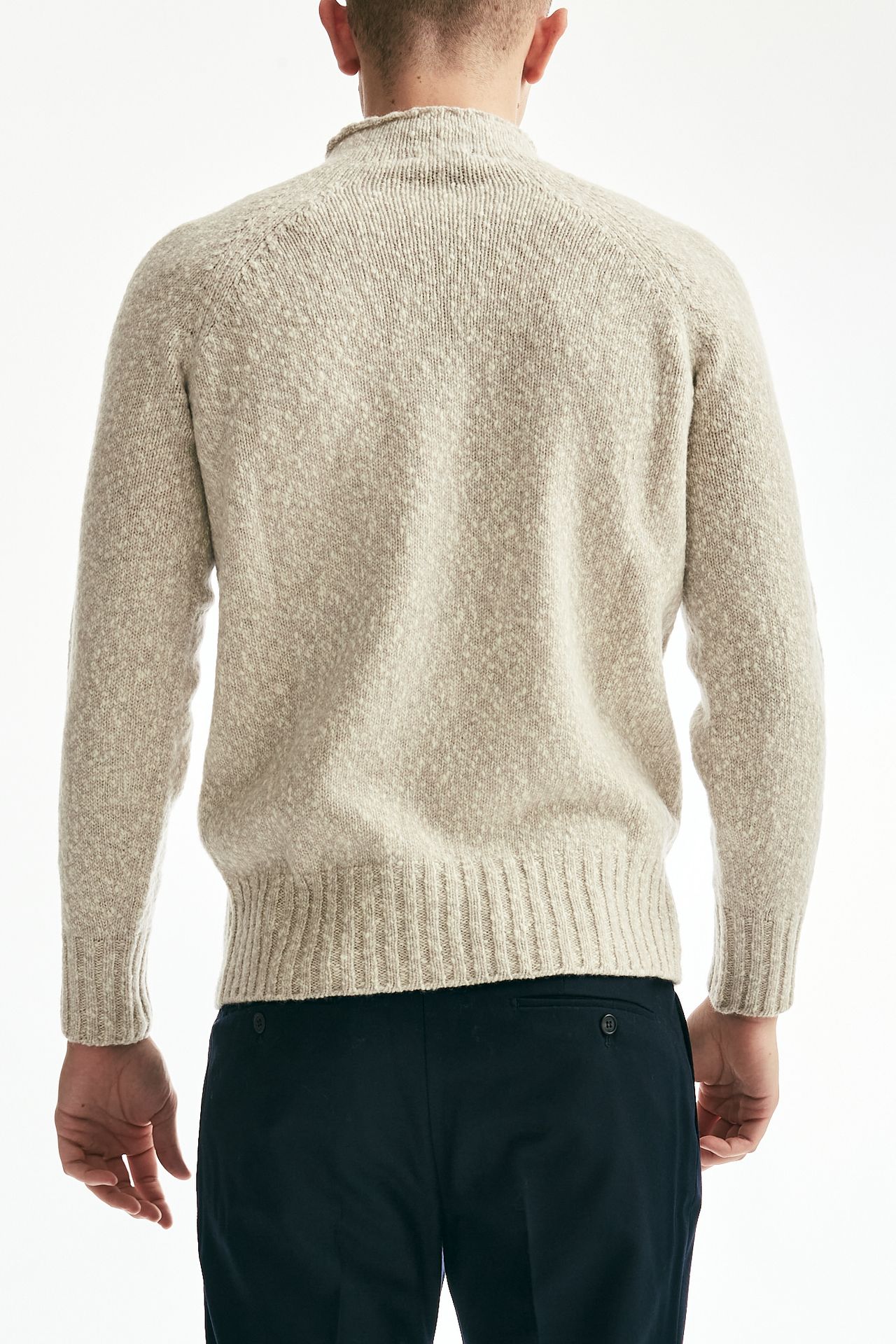 Maglia in lambswool beige melange