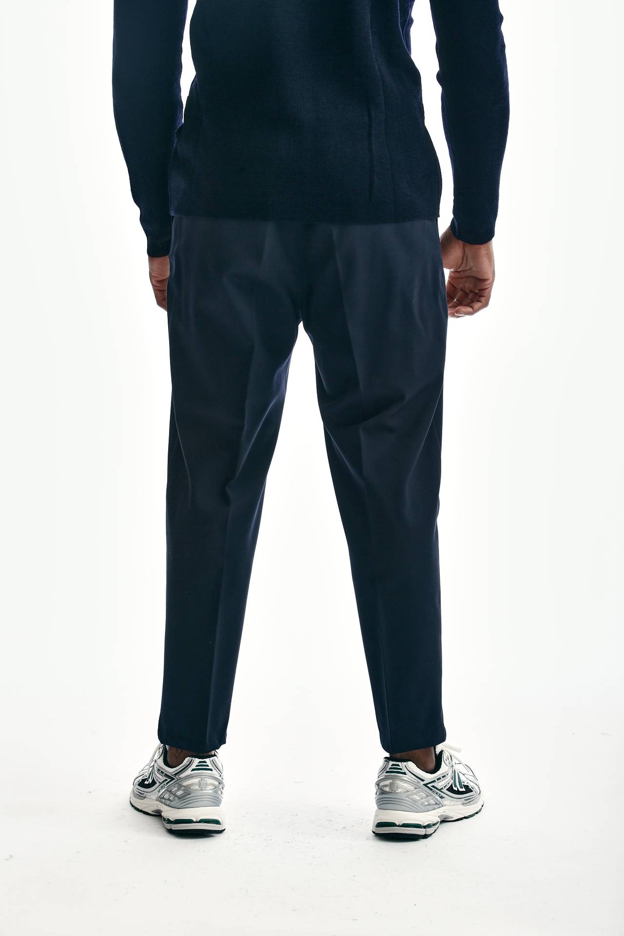 Pantalone in misto lana blu