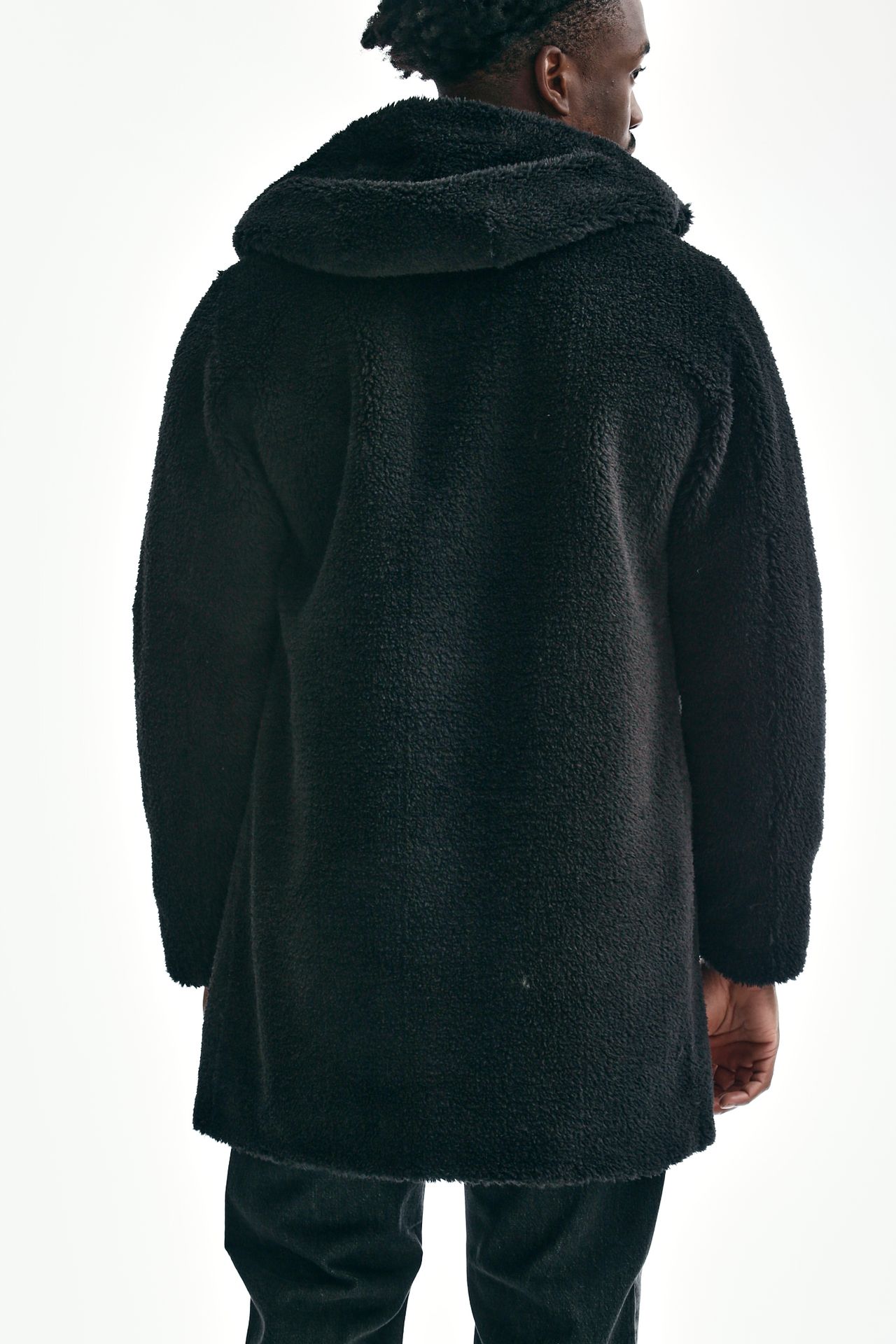 Parka con cappuccio nero