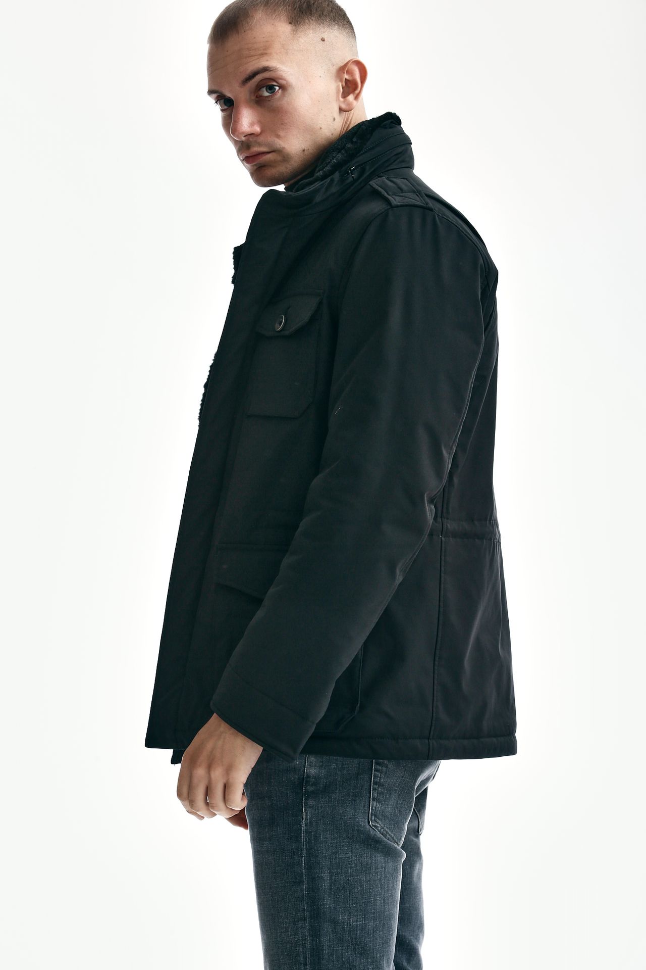 Field jacket imbottita nero