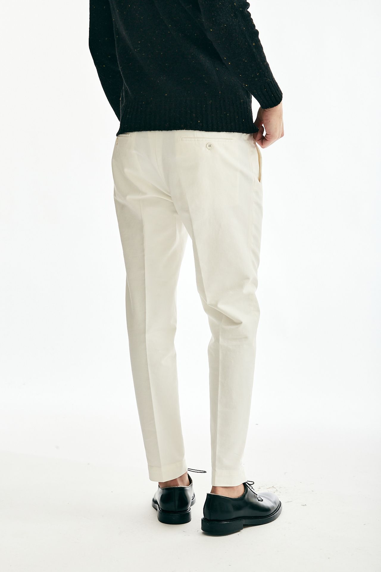 Pantalone cotone stretch bianco