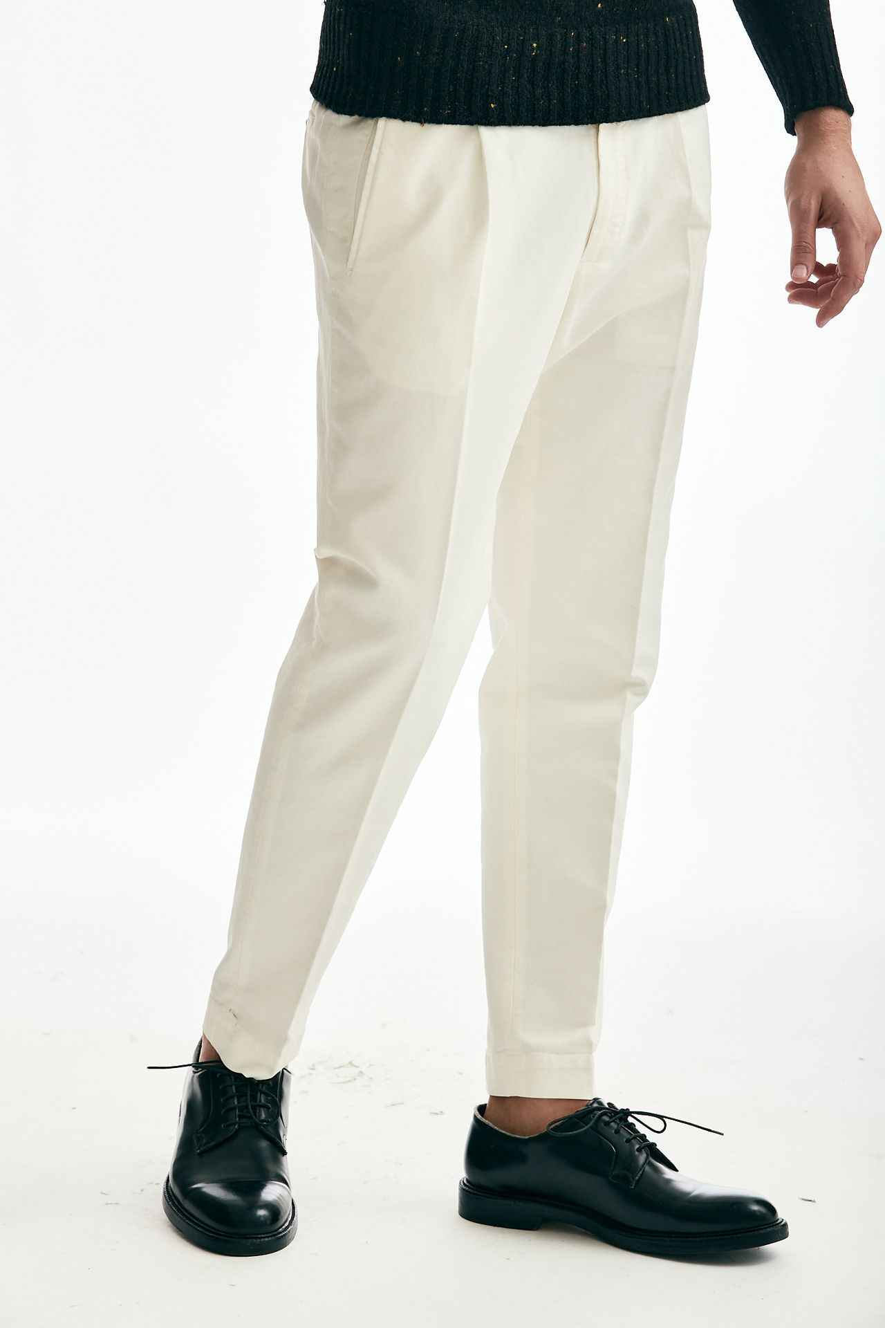 Pantalone cotone stretch bianco