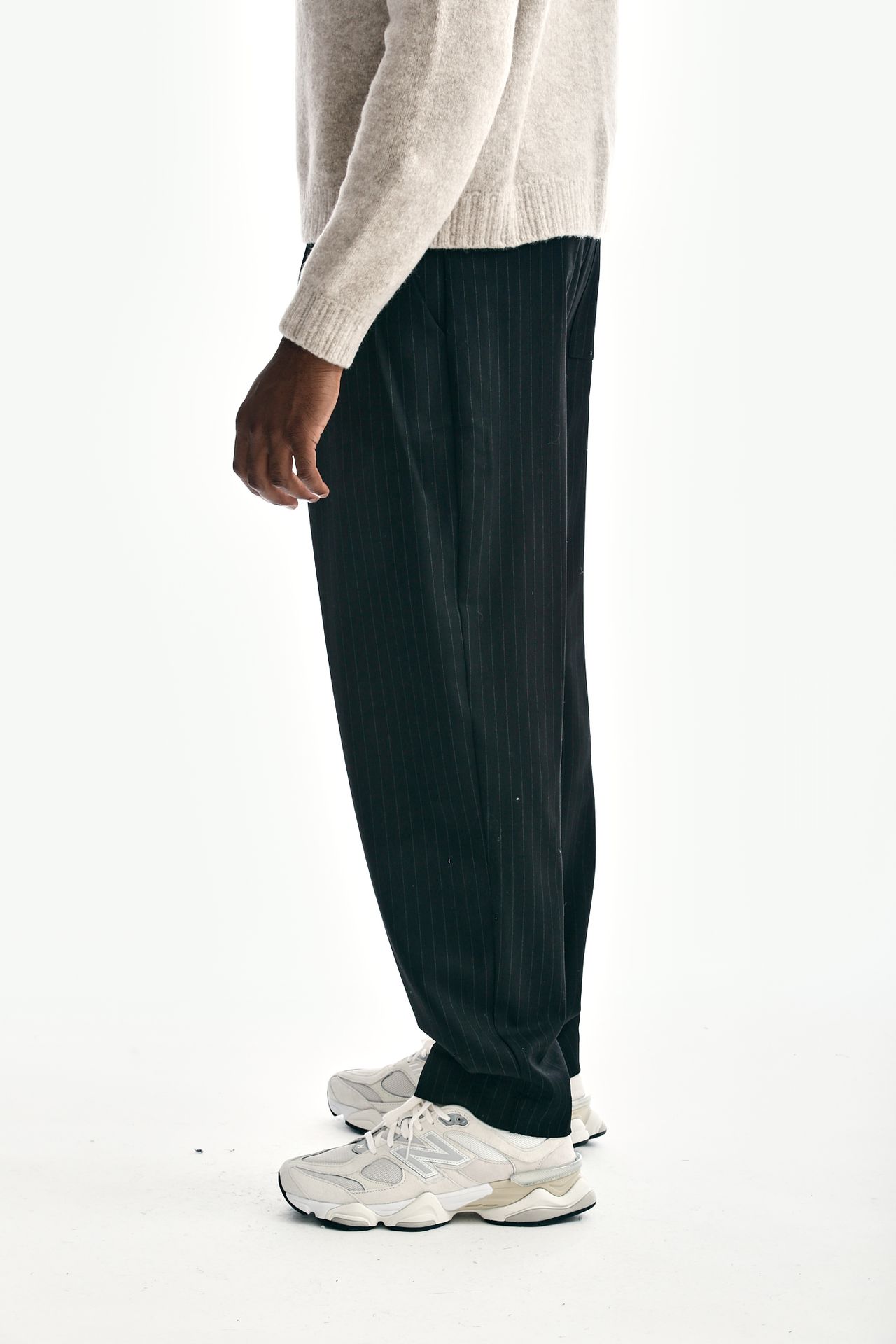 Pantalone in flanella gessato