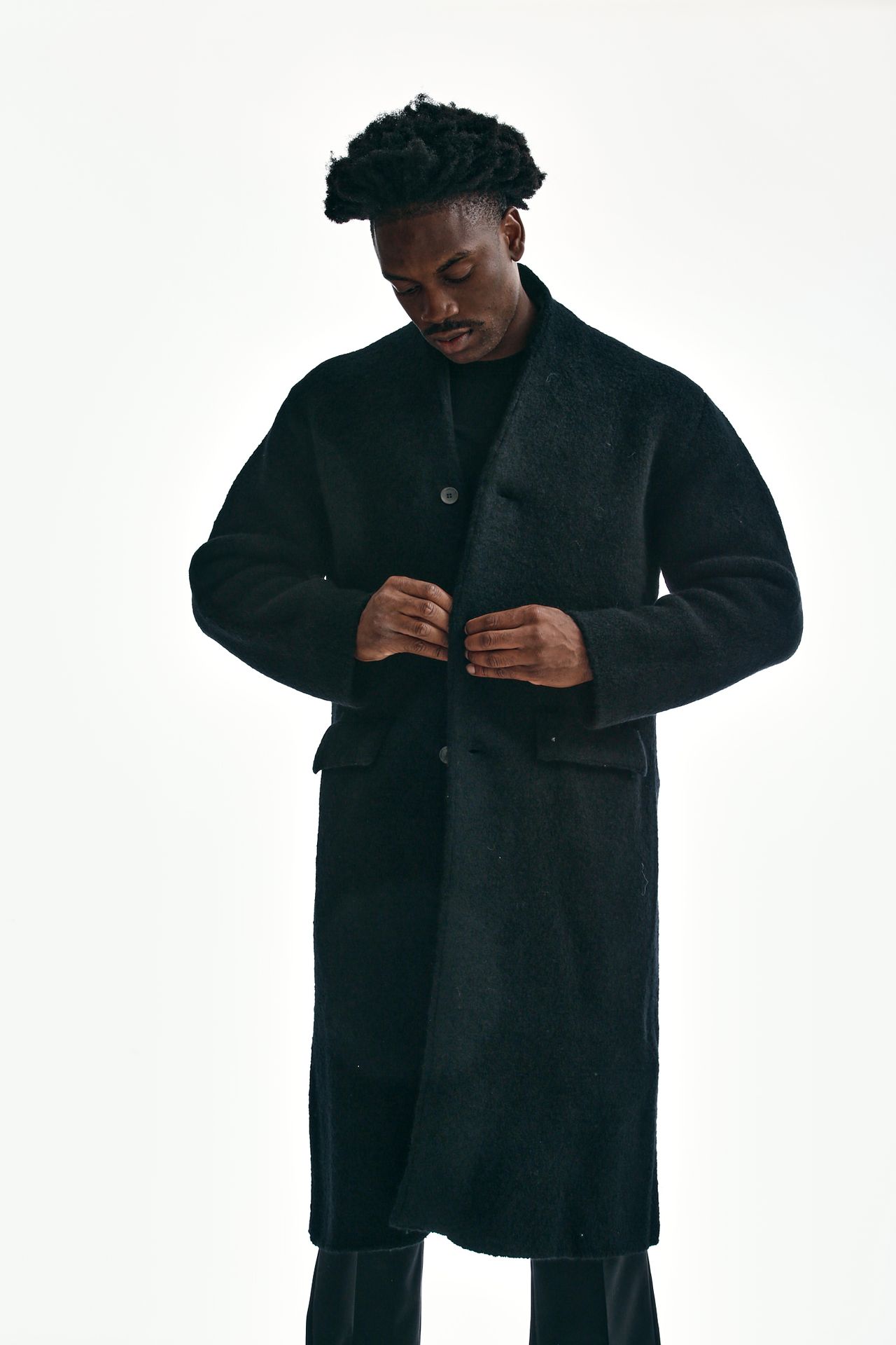 Cappotto lana/cashmere nero