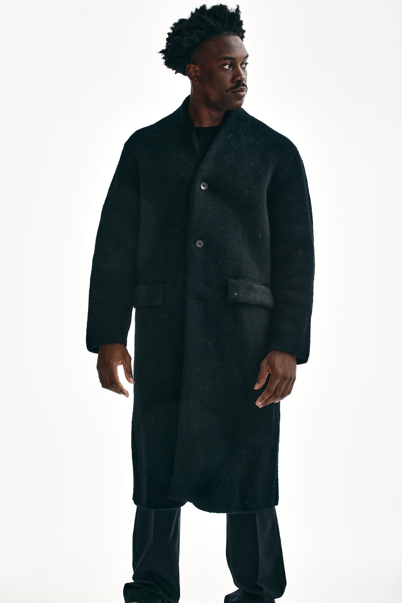 Cappotto lana/cashmere nero