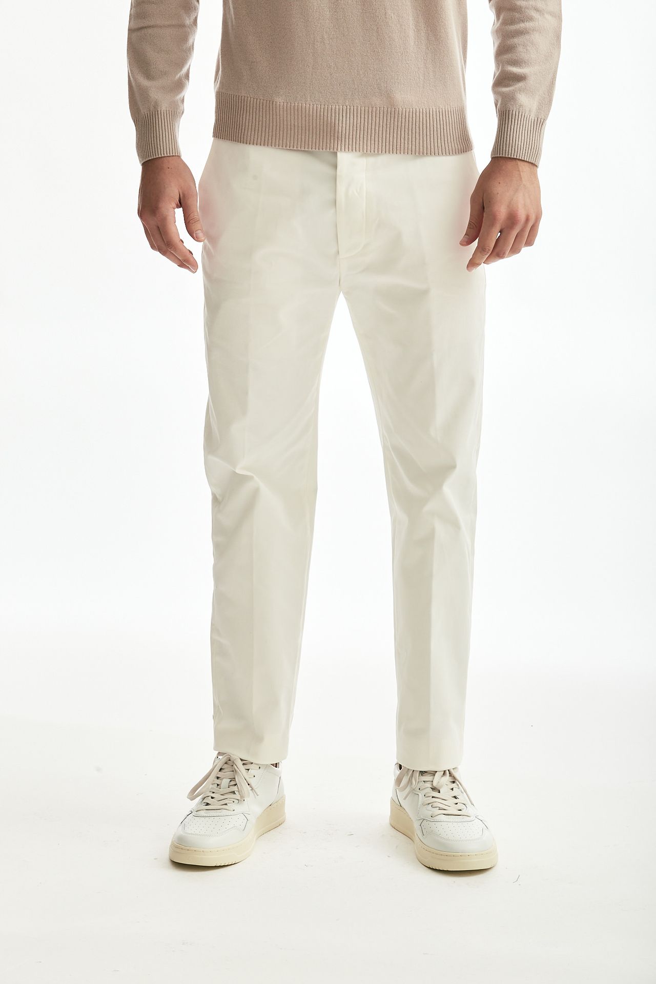 Pantalone NIKOLAS in cotone stretch bianco