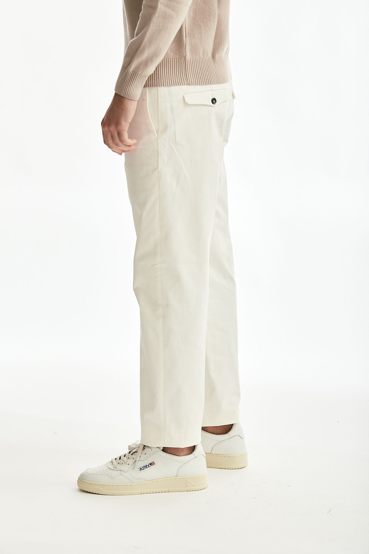 Pantalone NIKOLAS in cotone stretch bianco