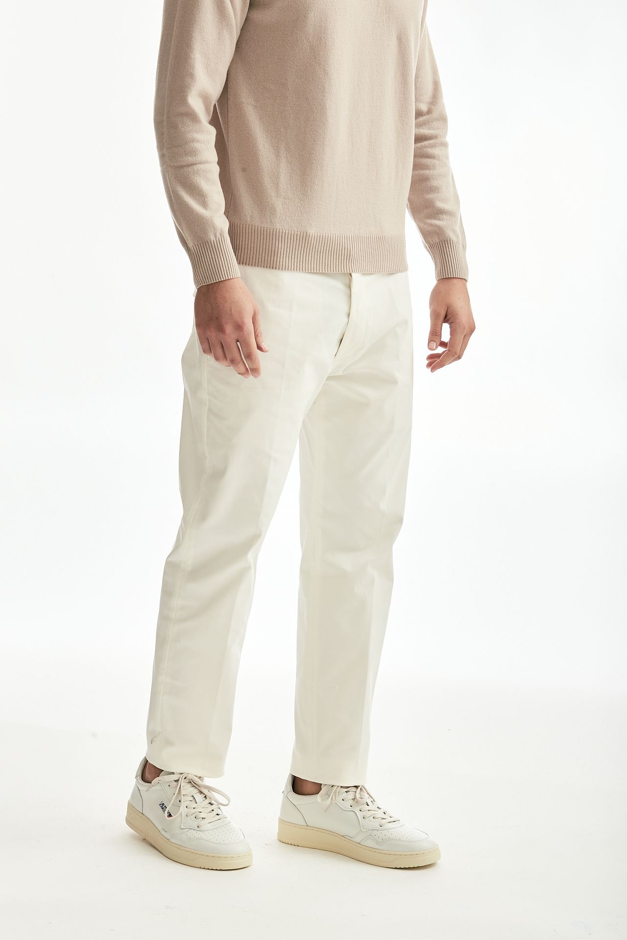 Pantalone NIKOLAS in cotone stretch bianco