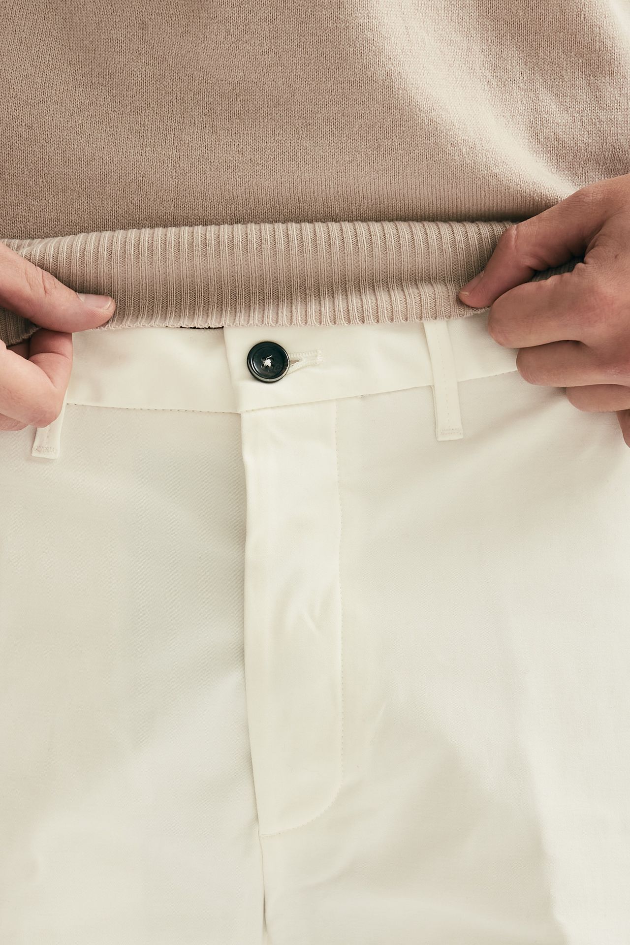 Pantalone NIKOLAS in cotone stretch bianco