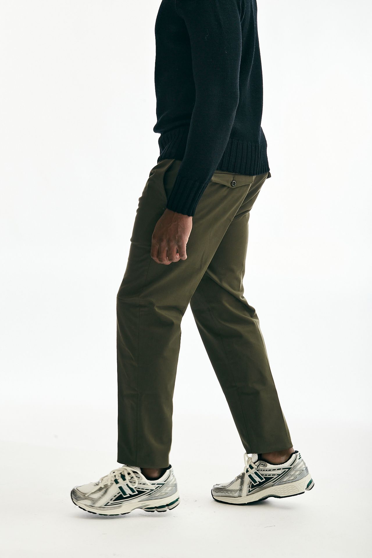 Pantalone NIKOLAS in cotone stretch verde