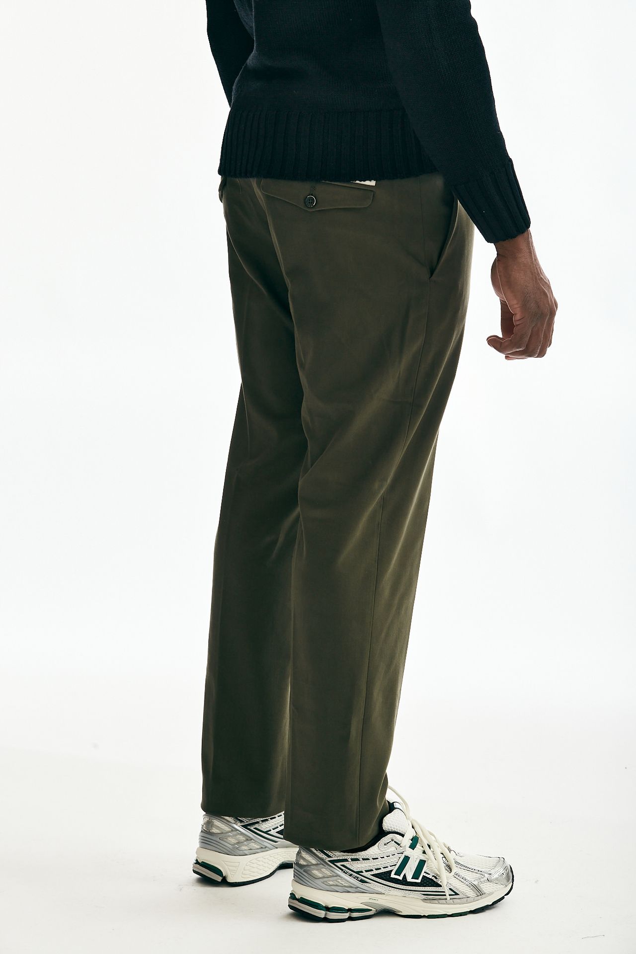 Pantalone NIKOLAS in cotone stretch verde