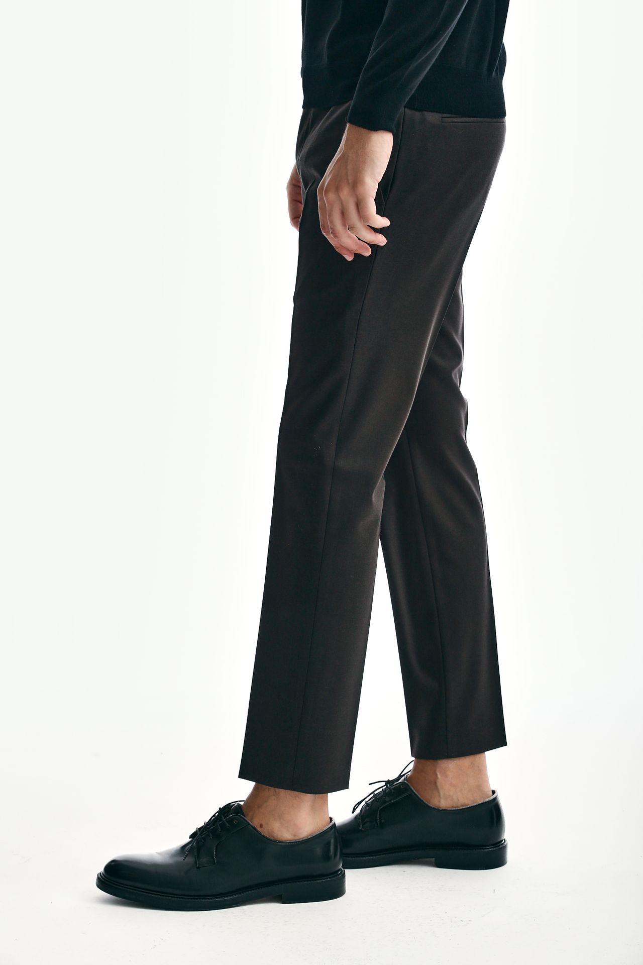 Pantalone EDGE-DIECI in lana marrone