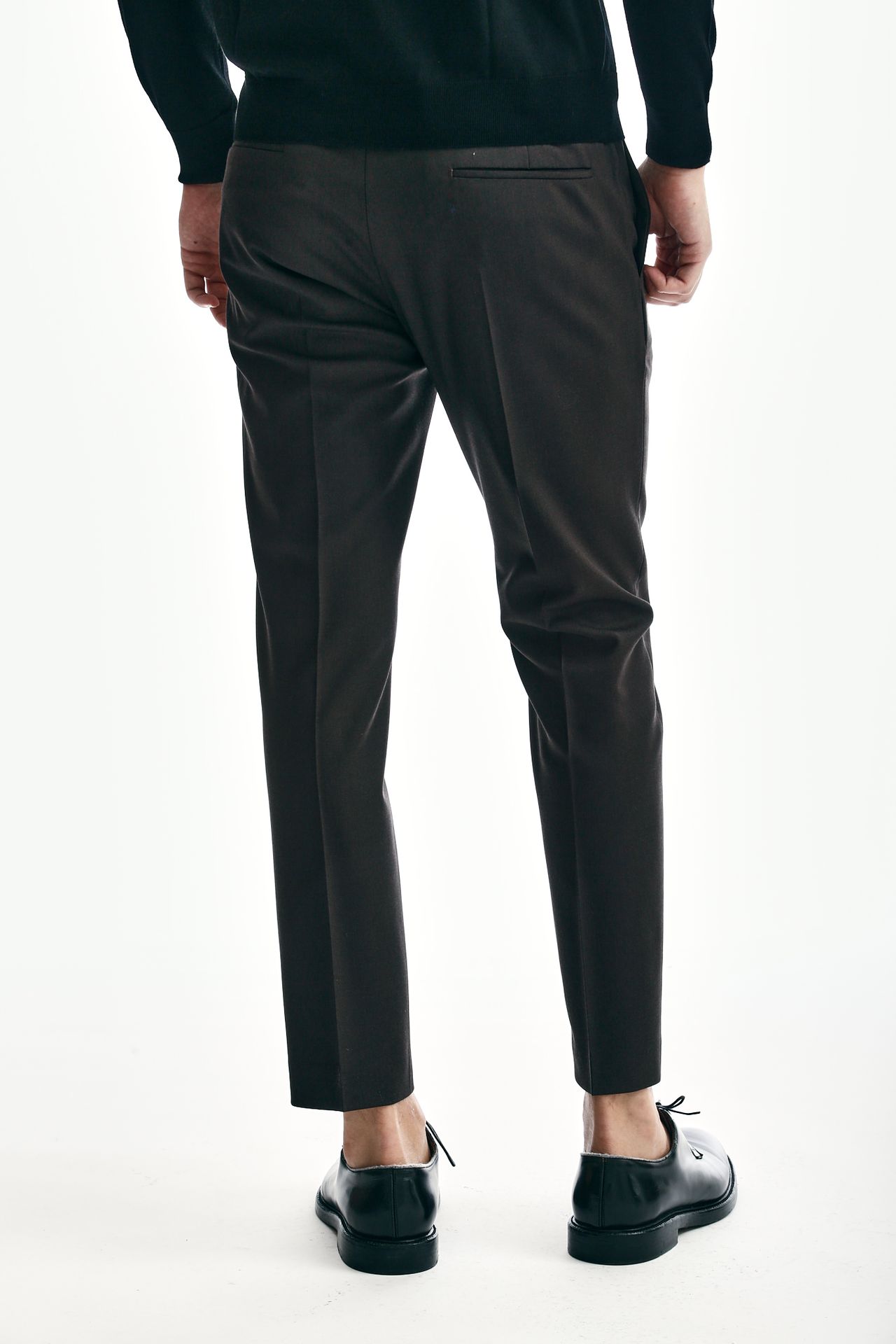 Pantalone EDGE-DIECI in lana marrone