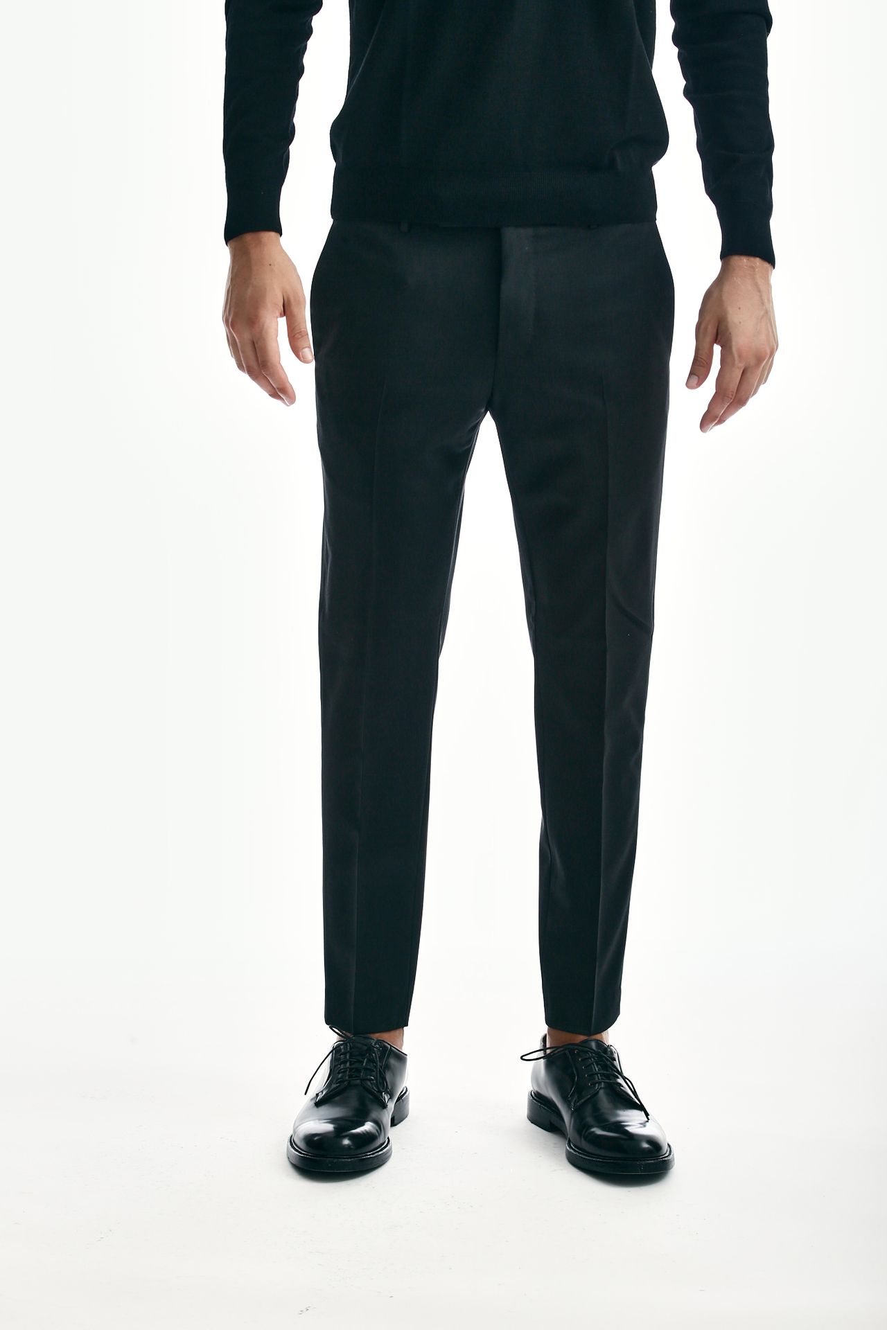 Pantalone EDGE-DIECI in lana nero