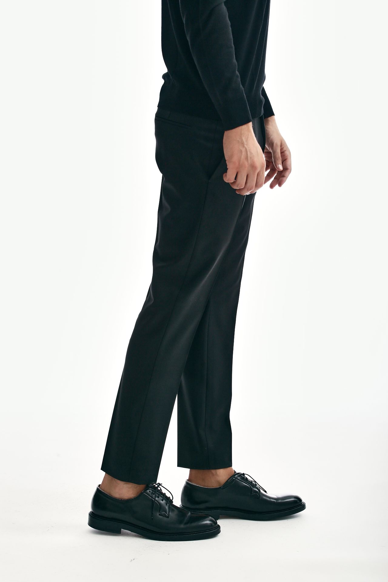 Pantalone EDGE-DIECI in lana nero