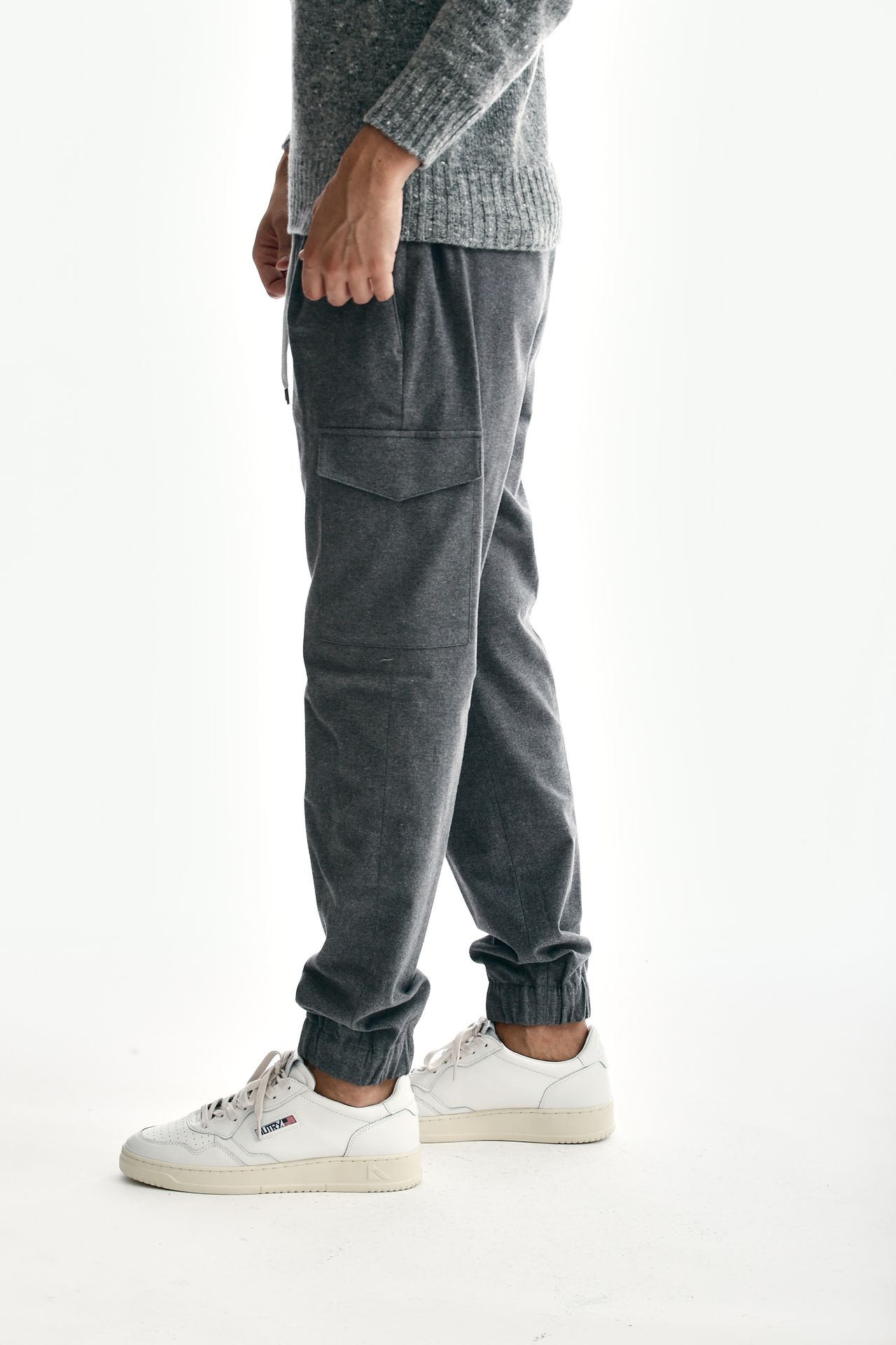 Pantalone SOFT FIT in cotone grigio