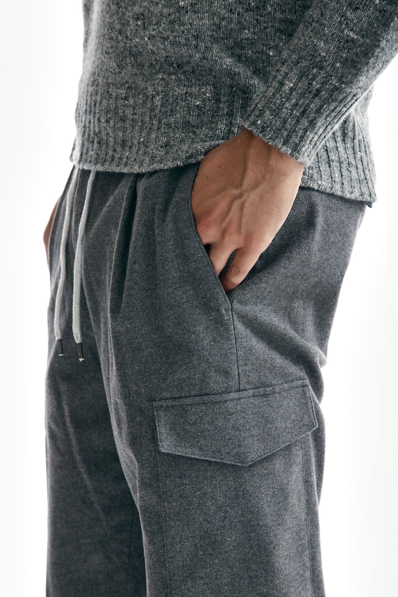 Pantalone SOFT FIT in cotone grigio