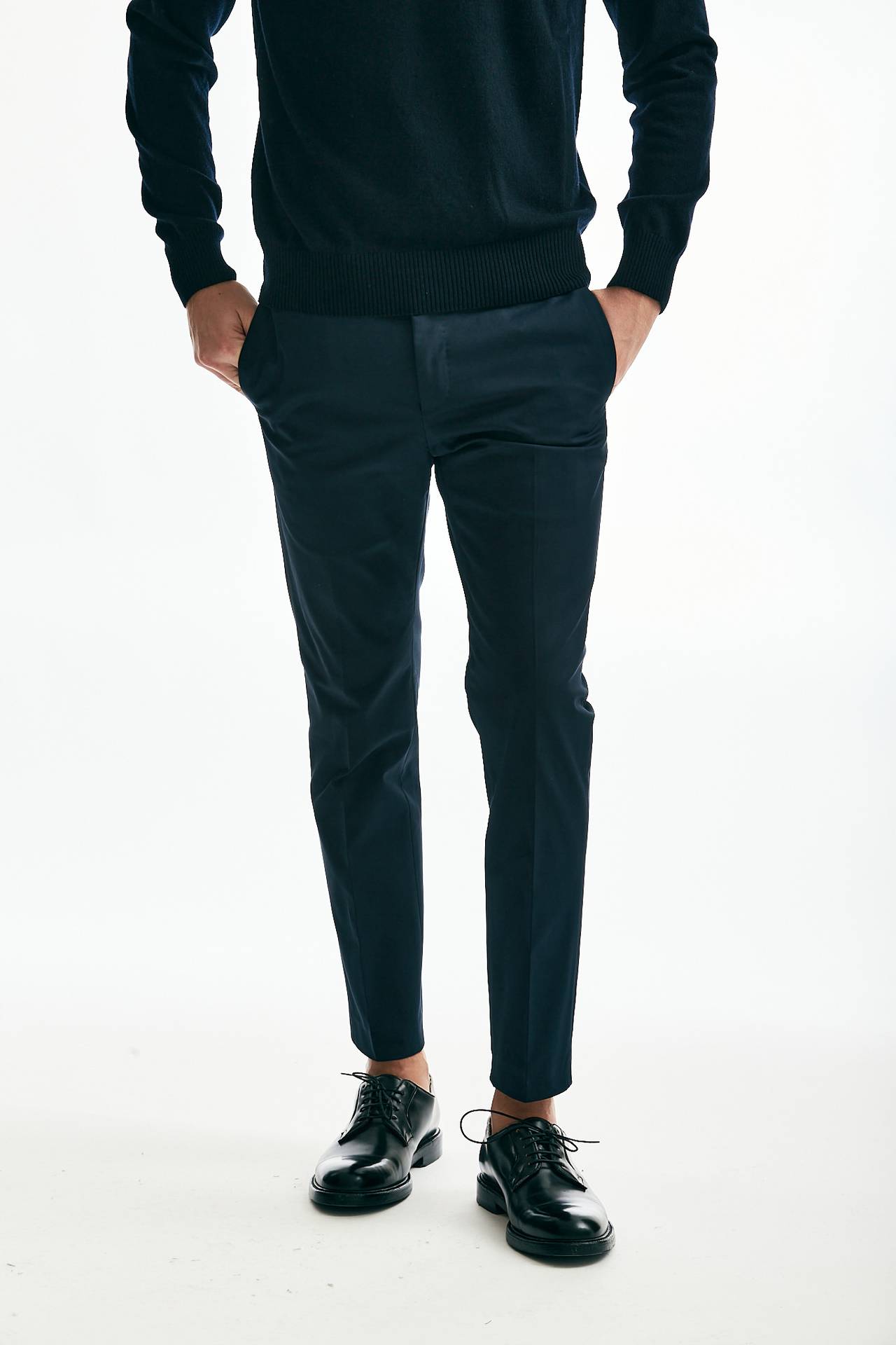 Pantalone EDGE DIECI in cotone tecnico stretch blu