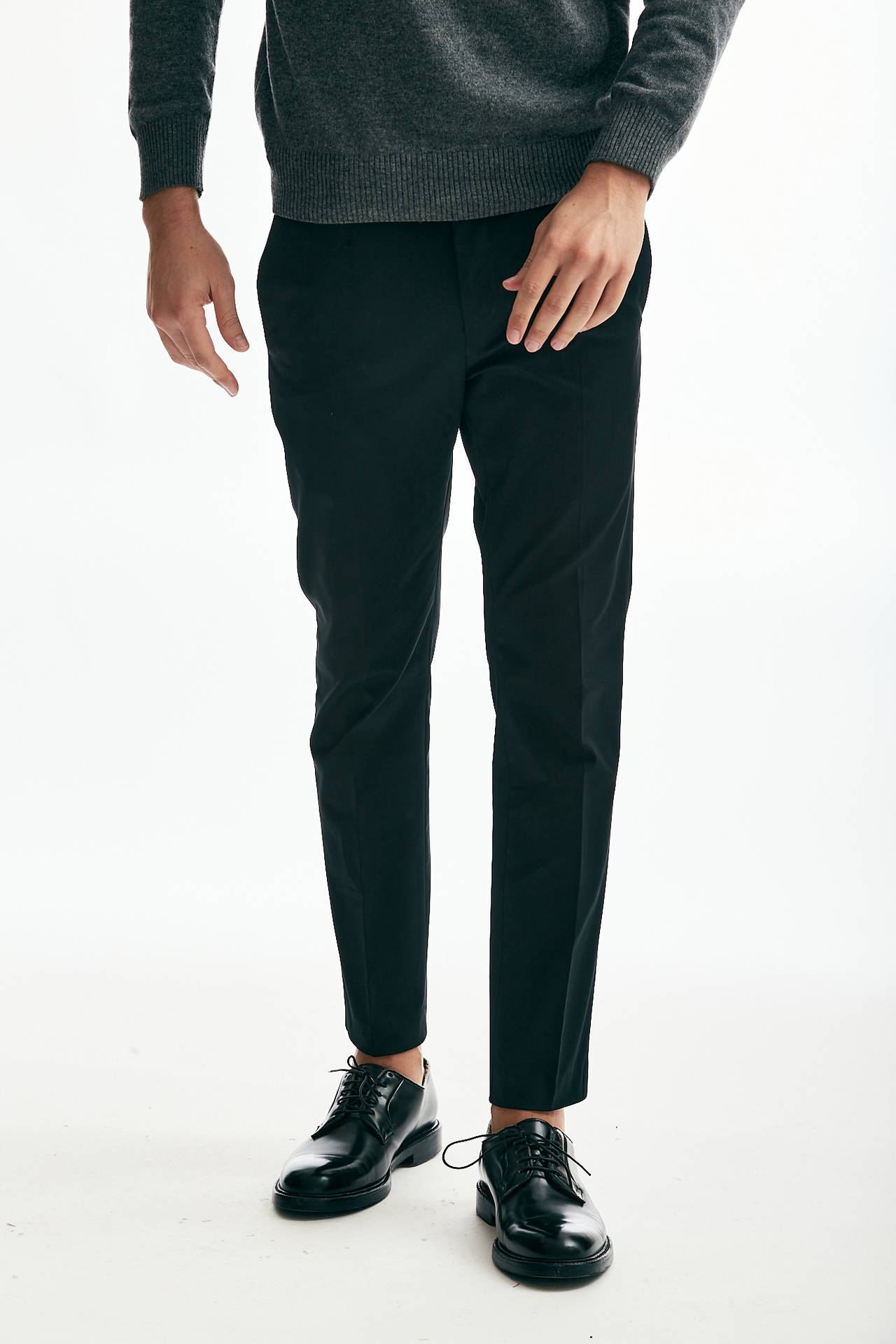 Pantalone EDGE DIECI in cotone tecnico stretch nero