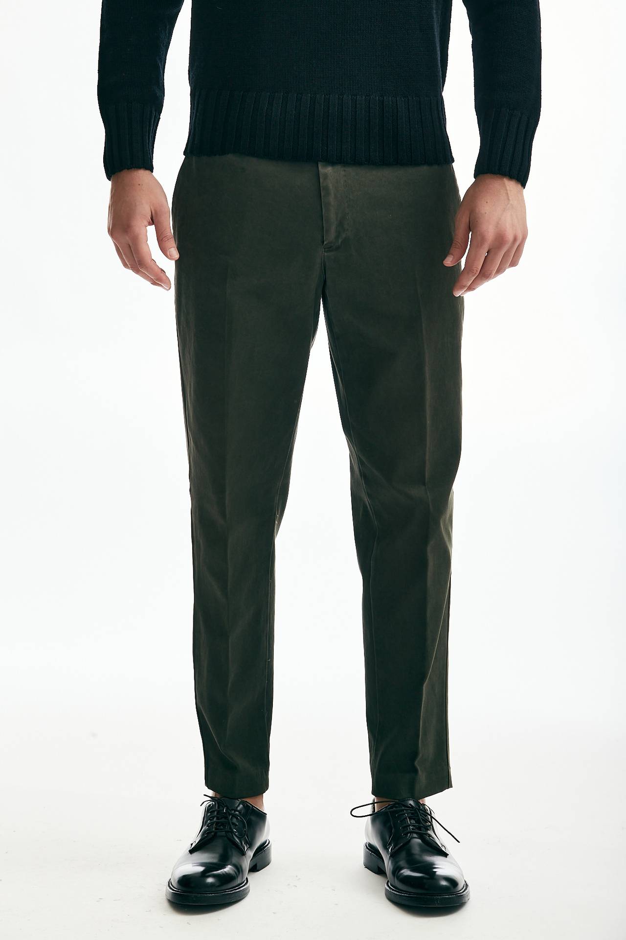 Pantalone EDGE REBEL in cotone lavato stretch verdone