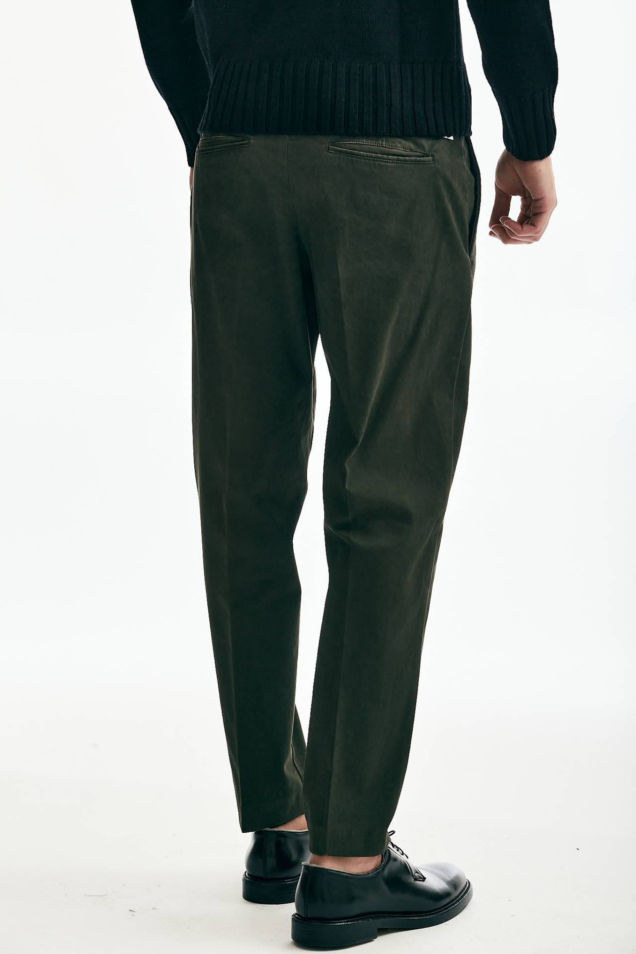 Pantalone EDGE REBEL in cotone lavato stretch verdone