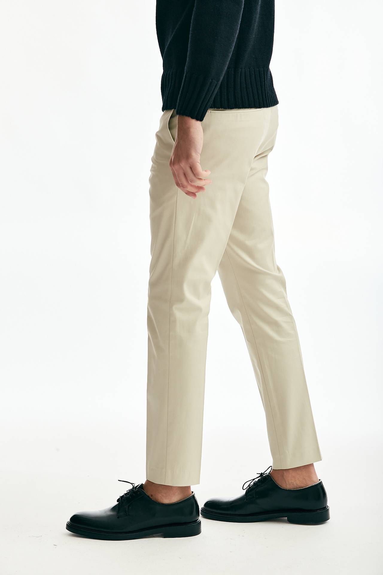 Pantalone EDGE DIECI in cotone tecnico stretch panna