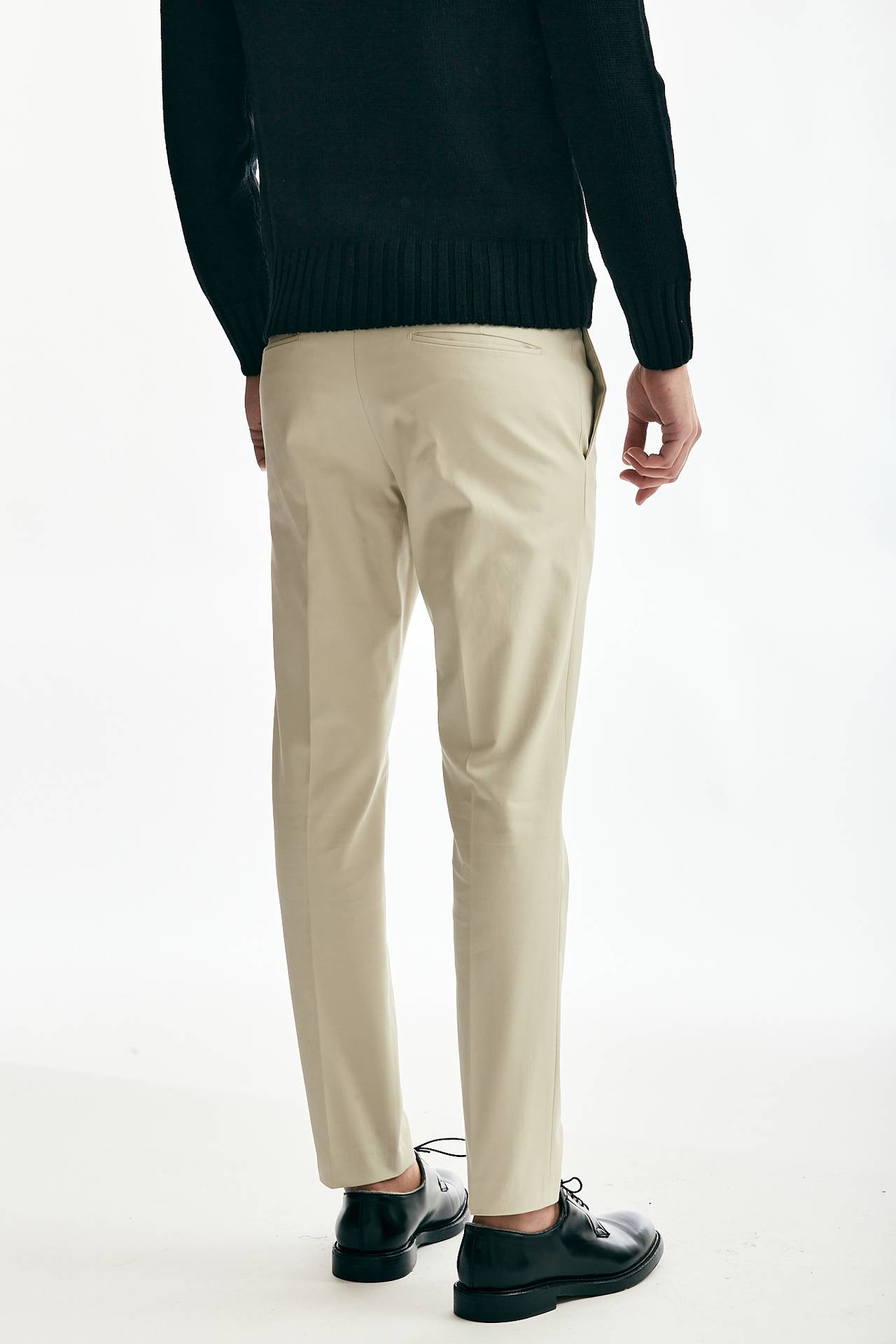 Pantalone EDGE DIECI in cotone tecnico stretch panna