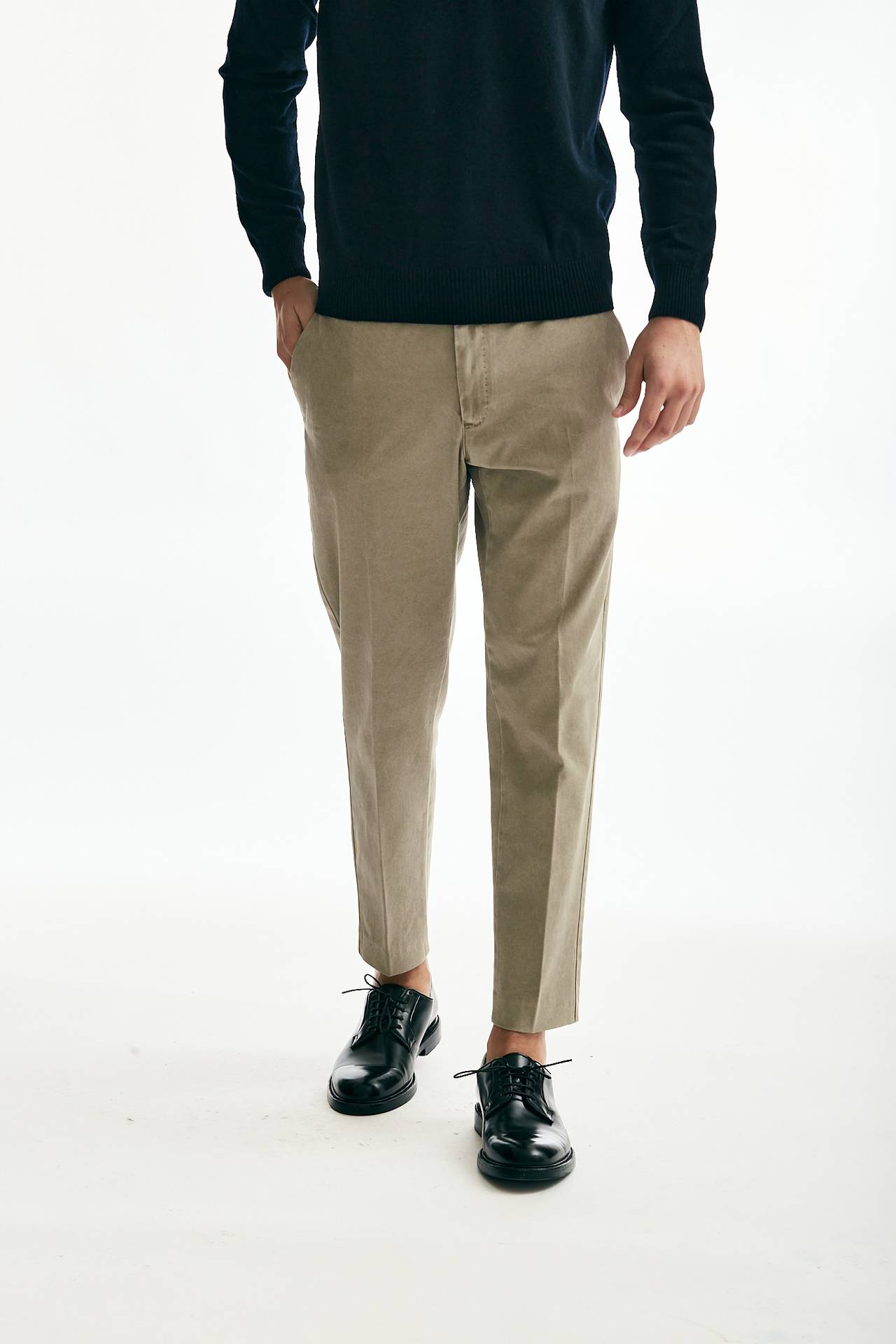 Pantalone edge rebel in cotone stretch beige