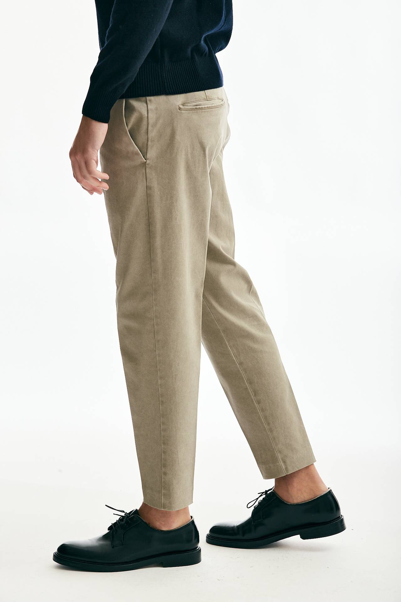 Pantalone edge rebel in lana ferma beige