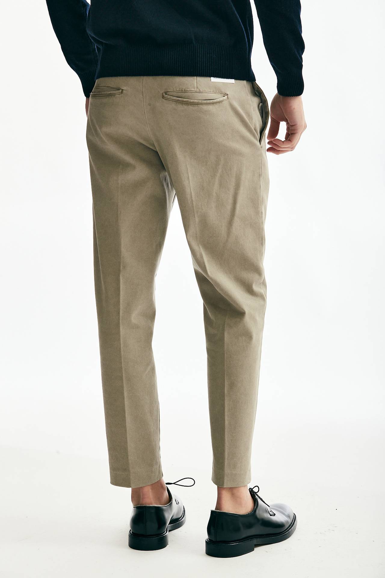 Pantalone edge rebel in lana ferma beige